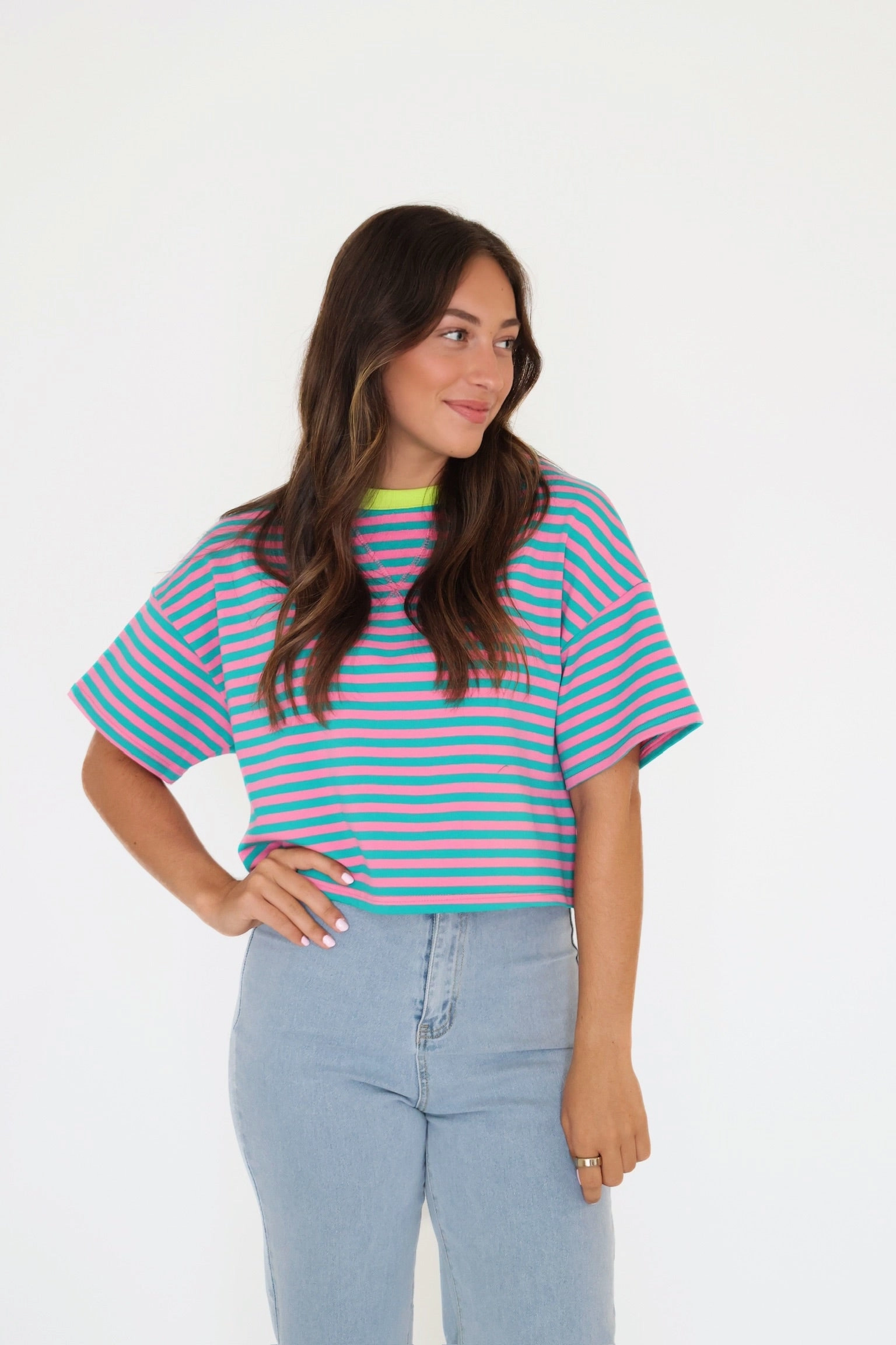 Durable Weave Terry Stripe Tee
