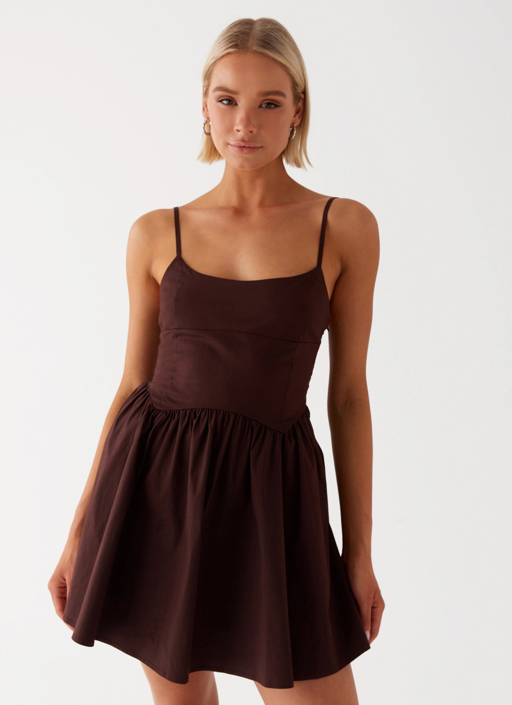 Tesoro Mio Mini Dress - Chocolate Fast Chic