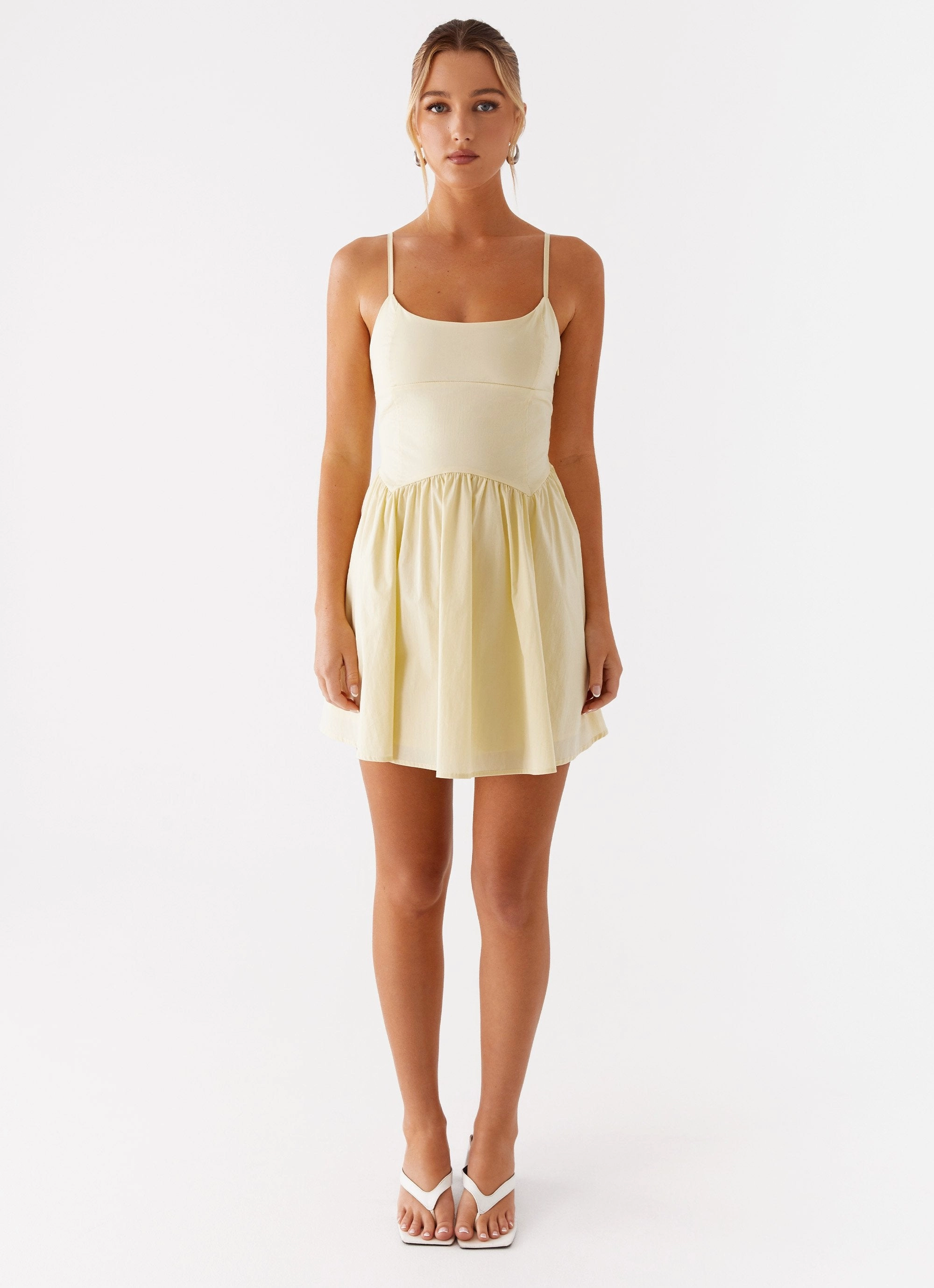 Minimal Detail Tesoro Mio Mini Dress - Yellow