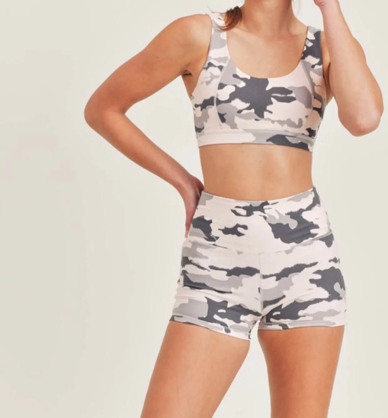 The Camo Yoga Bra: Pink Camo Sports Bra