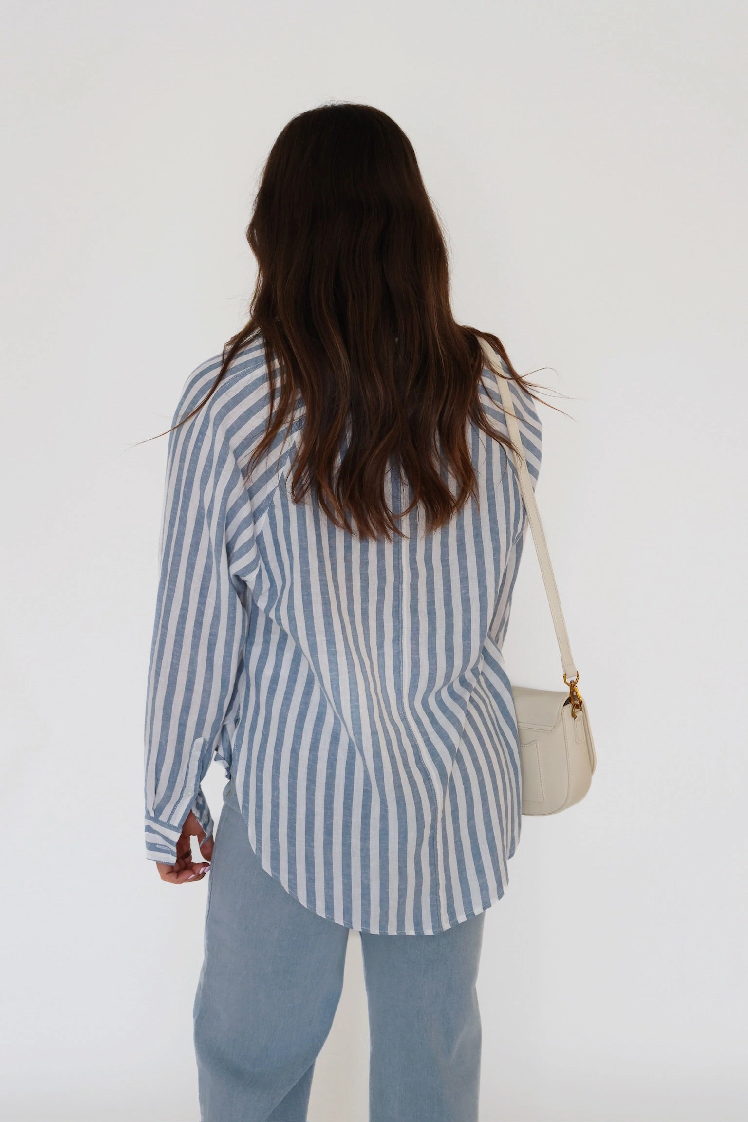 FlatlockStitching Resilient Fabric Blend The Perfect Linen Top - Boathouse (FINAL SALE)