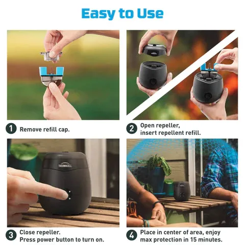 Thermacell E55 Rechargeable Mosquito Repeller 20 Foot Coverage