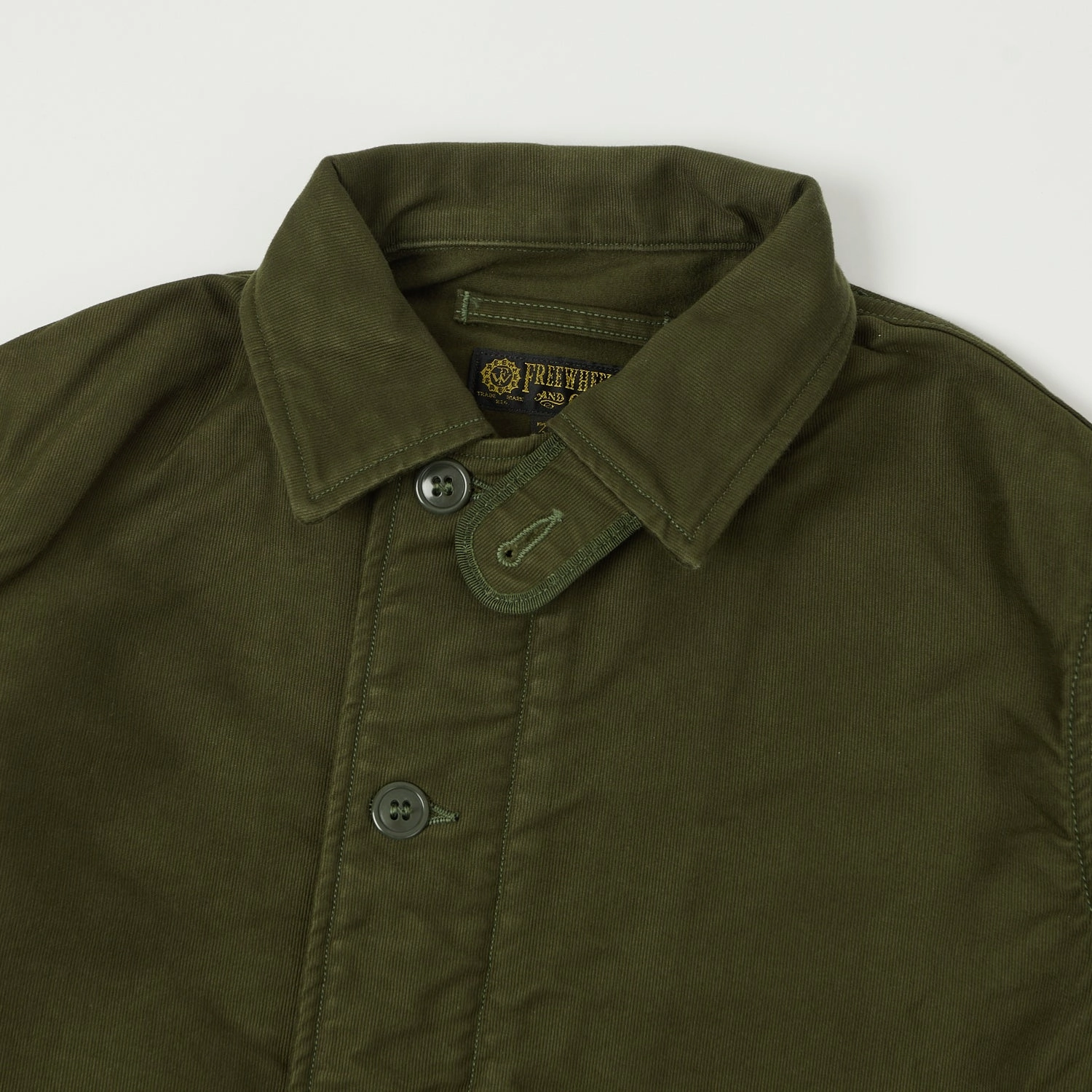 Elasticized Edging Snow Day Freewheelers & Co Deck Worker Jacket - Dark Khaki Green