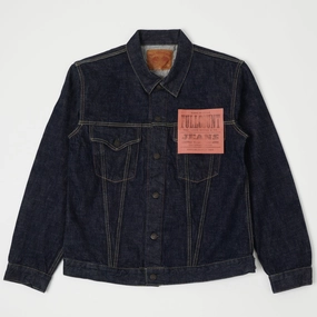 Full Count 2101 13.75oz Type III Denim Jacket - One Wash Zippered Closures Non Bulky Insulation
