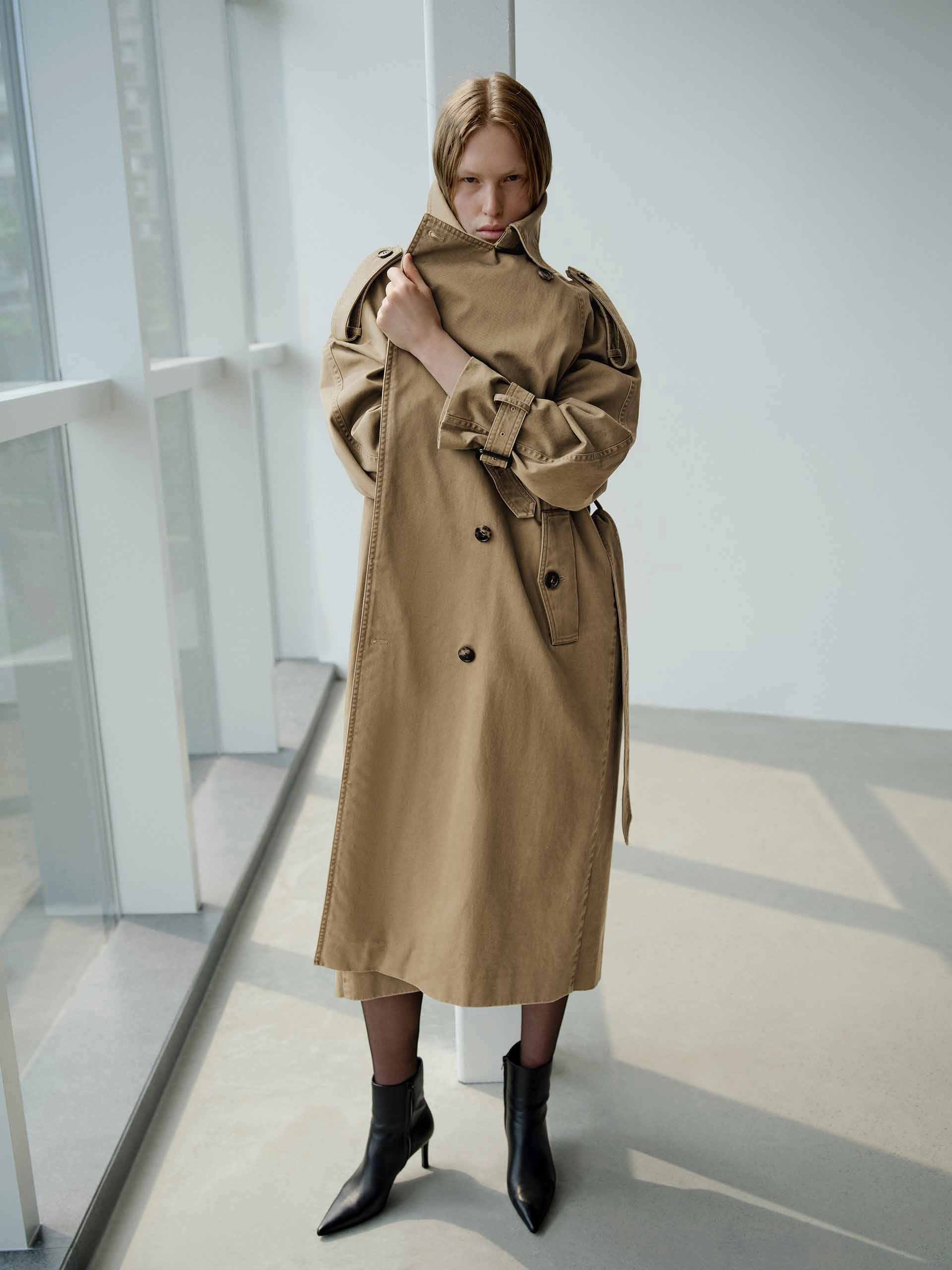 Double Breasted Trench Coat simple design