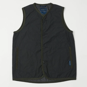 Lavenham Unwadded Gilet - Black Cuffs Adjust Climate Responsive Textile