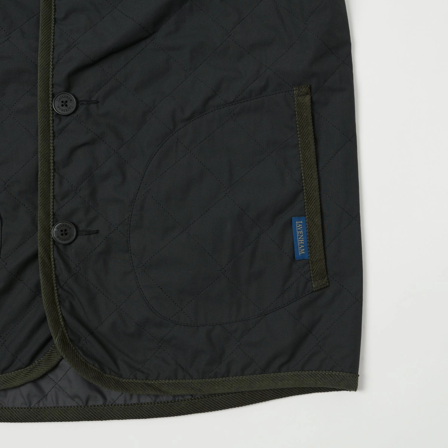 Lavenham Unwadded Gilet - Black Quick Release Fasteners Snow Block