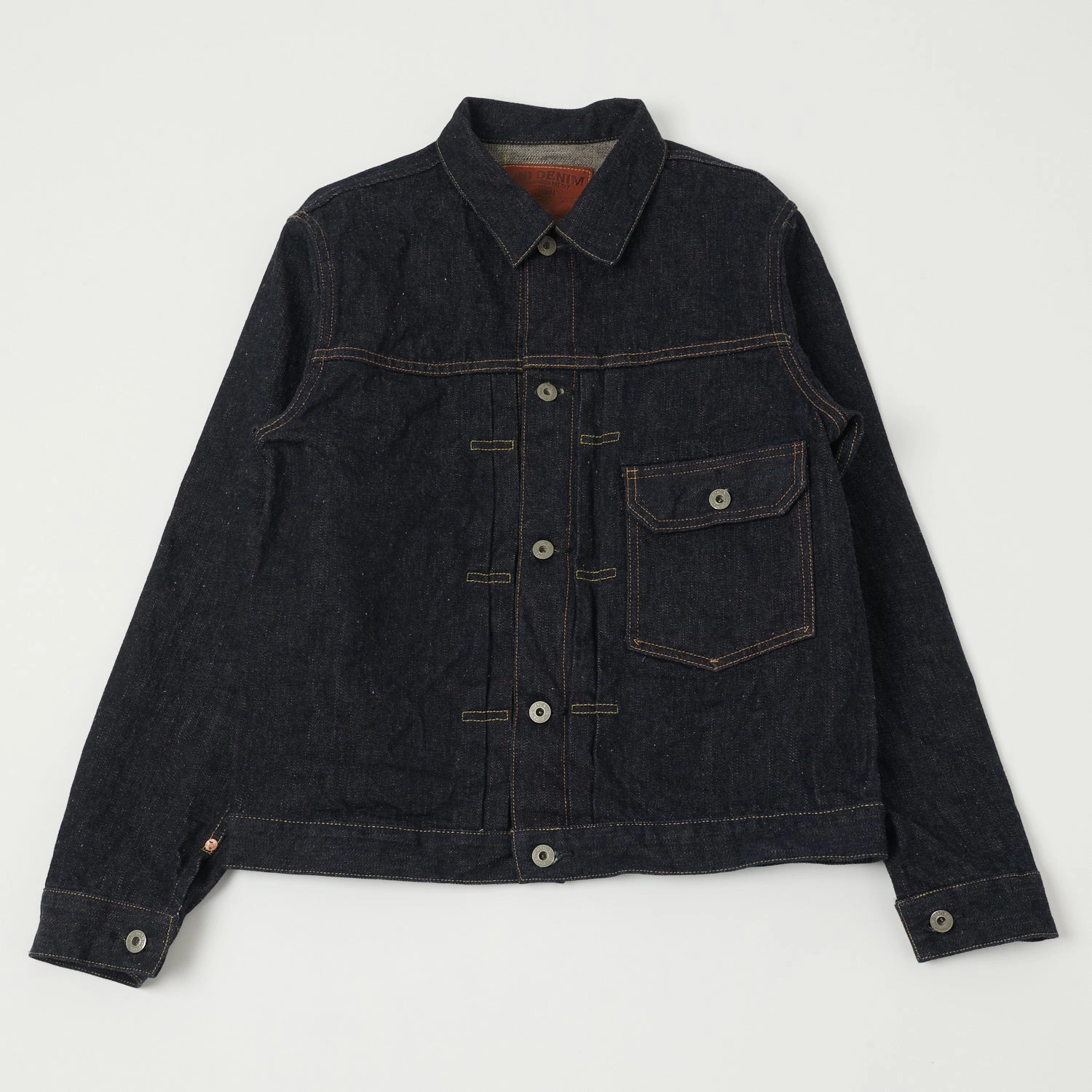 Noise Free Movement ONI Denim 01507-NI 16.5oz Natural Indigo Type-I Denim Jacket - One Wash