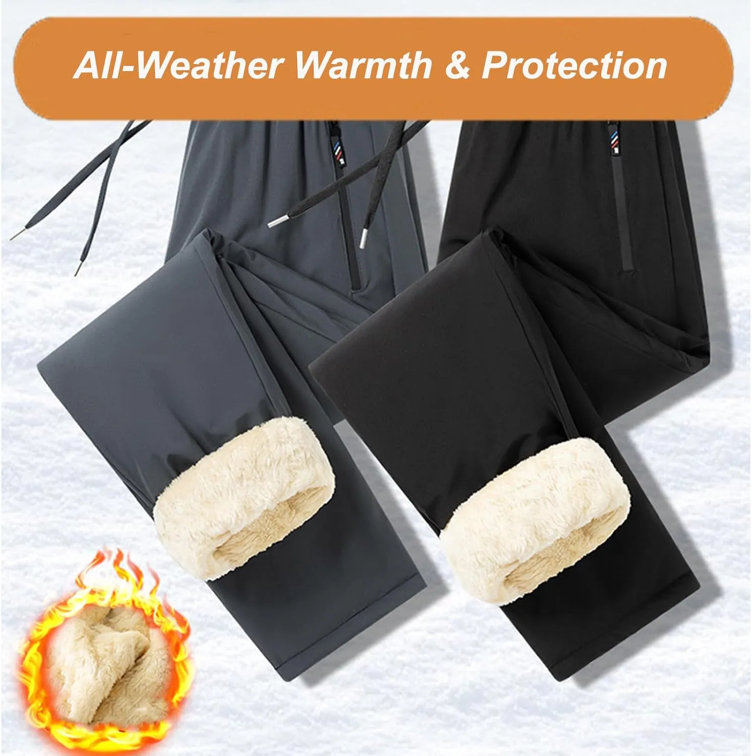 ThermoSeal - Waterproof & Windproof Thermal Pants, ThermoSeal Thermal Pants, Unisex Fleece Lined Pants
