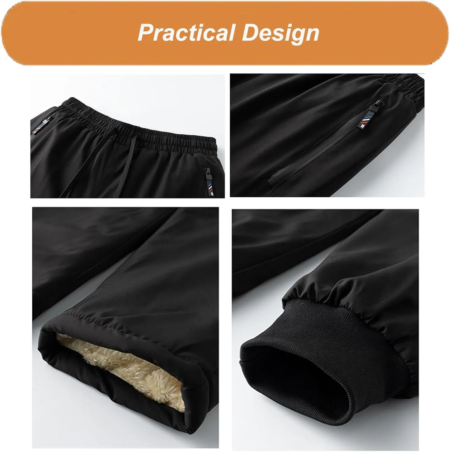 ThermoSeal - Waterproof & Windproof Thermal Pants, ThermoSeal Thermal Pants, Unisex Fleece Lined Pants