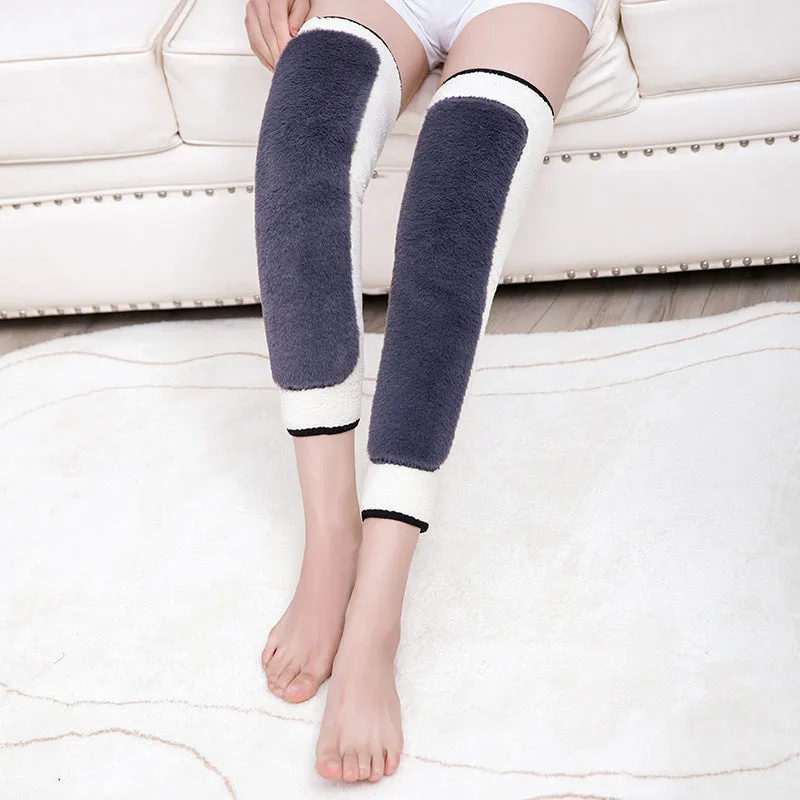 Thicken Prevent Arthritis Knee Warmers Thermal Plush Leg Knee Pad