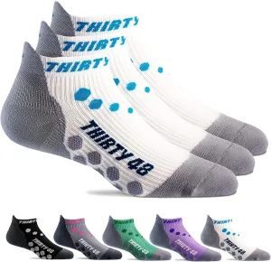 Thirty48 Compression Low Cut Running Socks for Men and Women | 15-20mmHg Compression