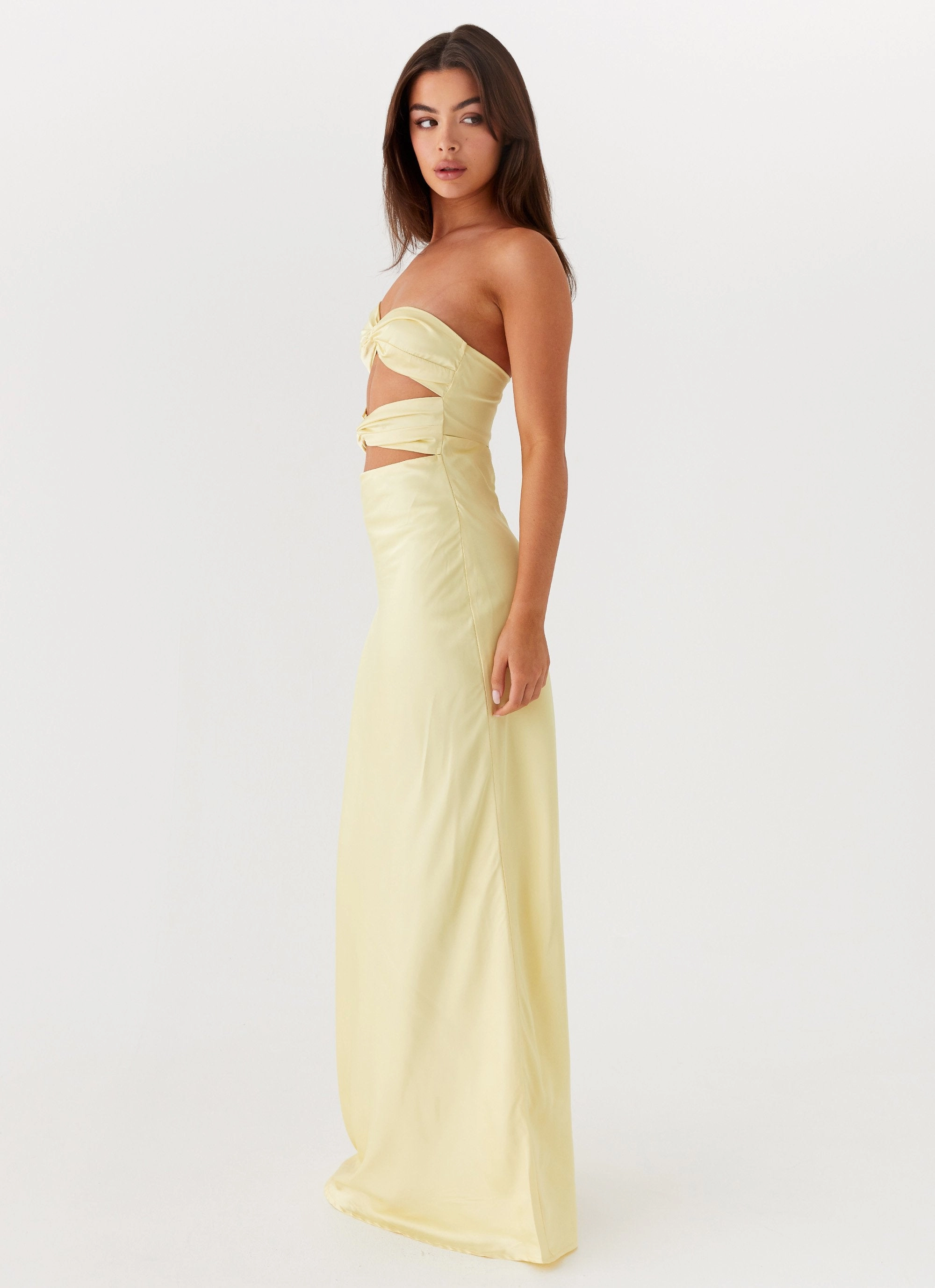 Mid layer Tianna Strapless Maxi Dress - Yellow