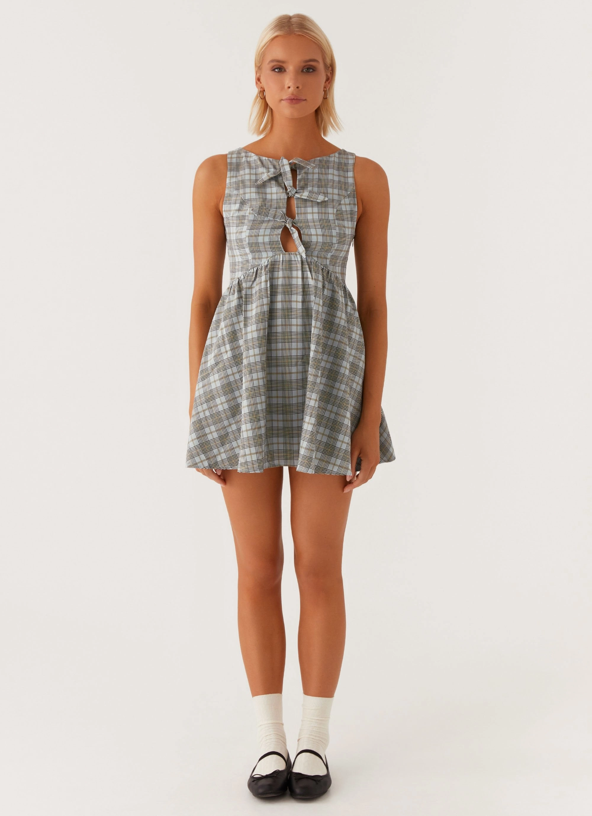 Steffie Mini Dress - Check Everyday Use Daily Casual