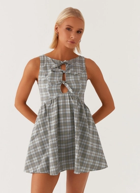 Steffie Mini Dress - Check Clean Outfit Padded-Bust