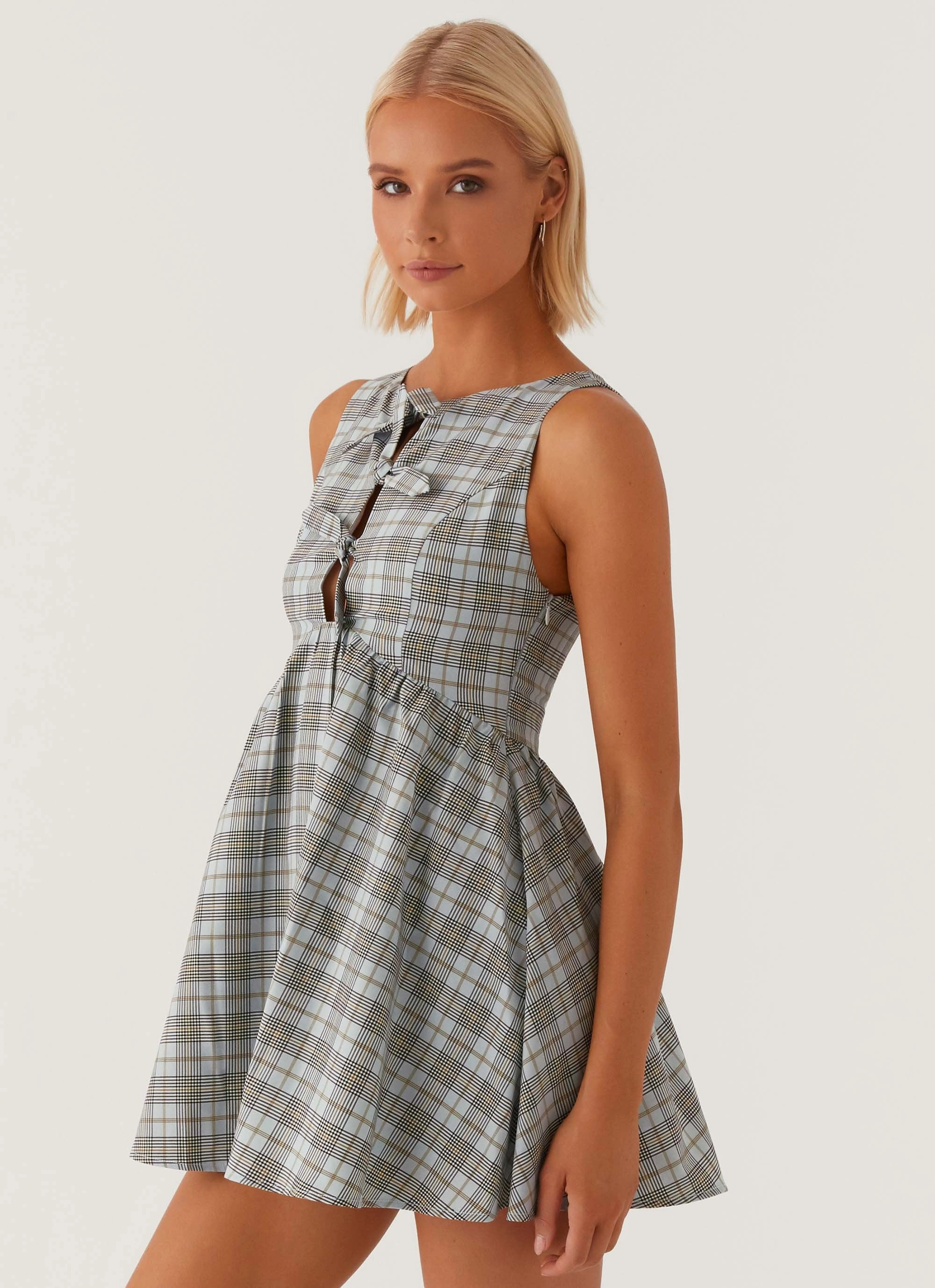 Baby-Shower Steffie Mini Dress - Check