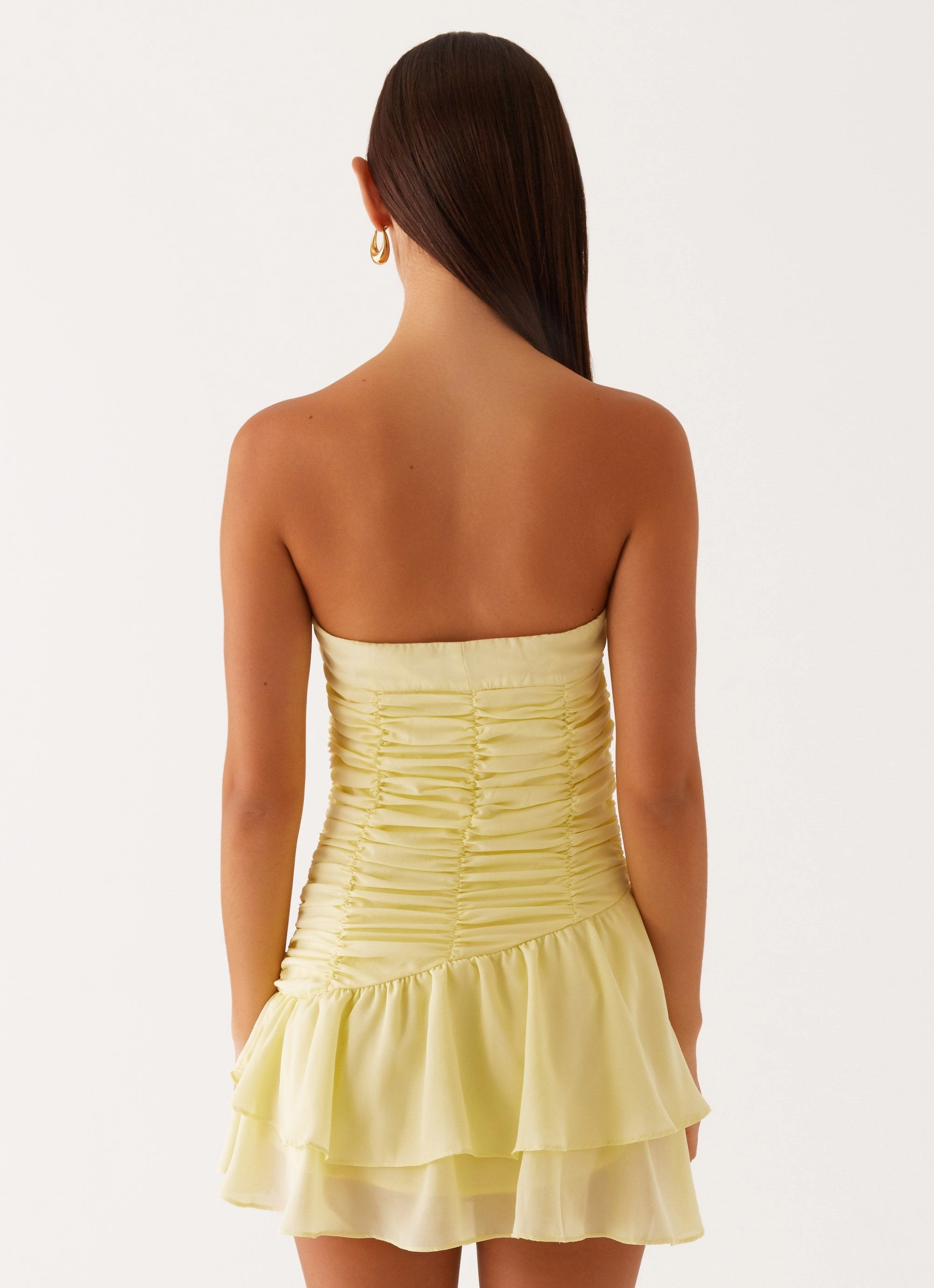 Sage Glow Viviana Mini Dress - Yellow