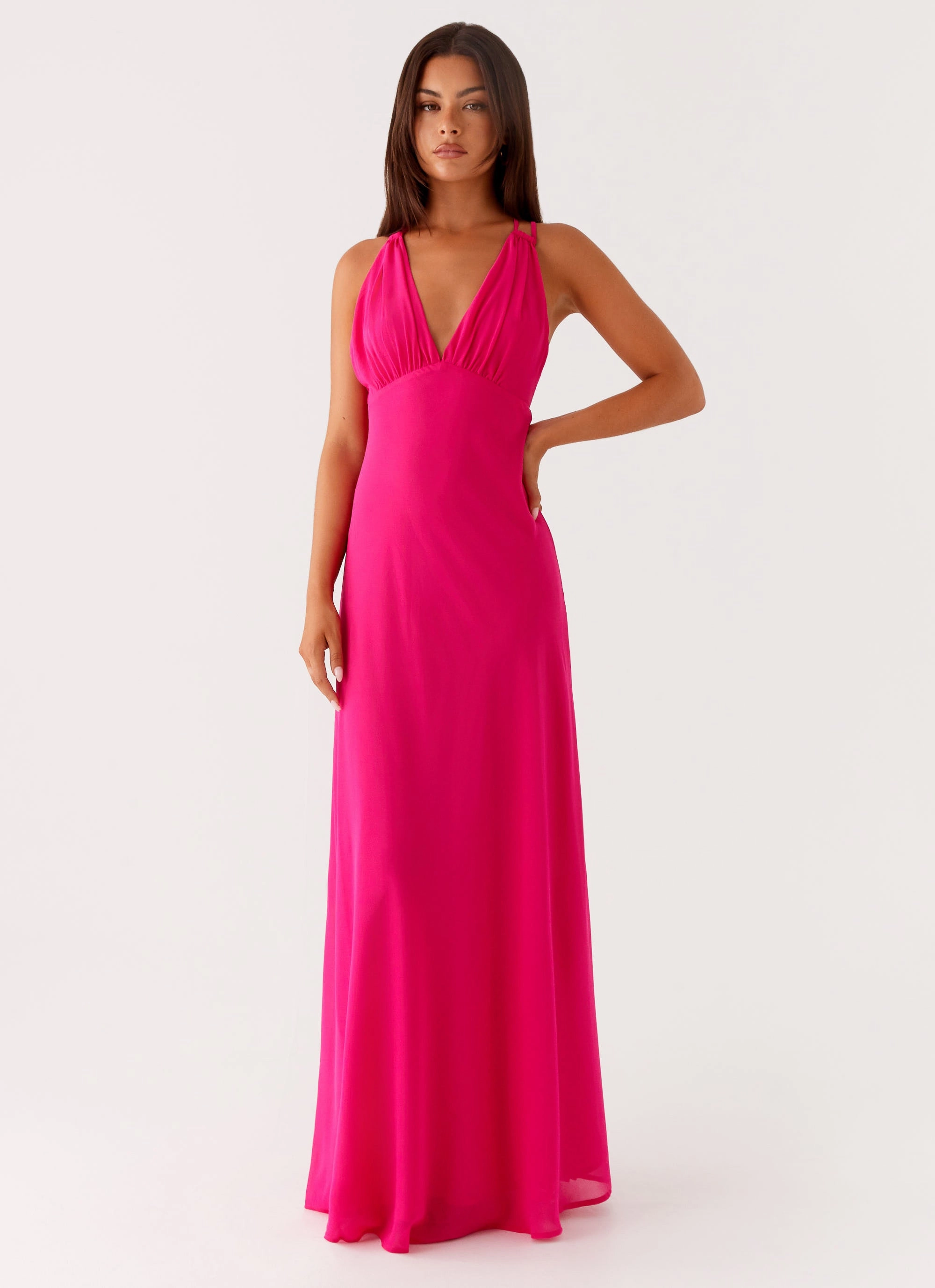 Year Round Kacia Maxi Dress - Fuchsia