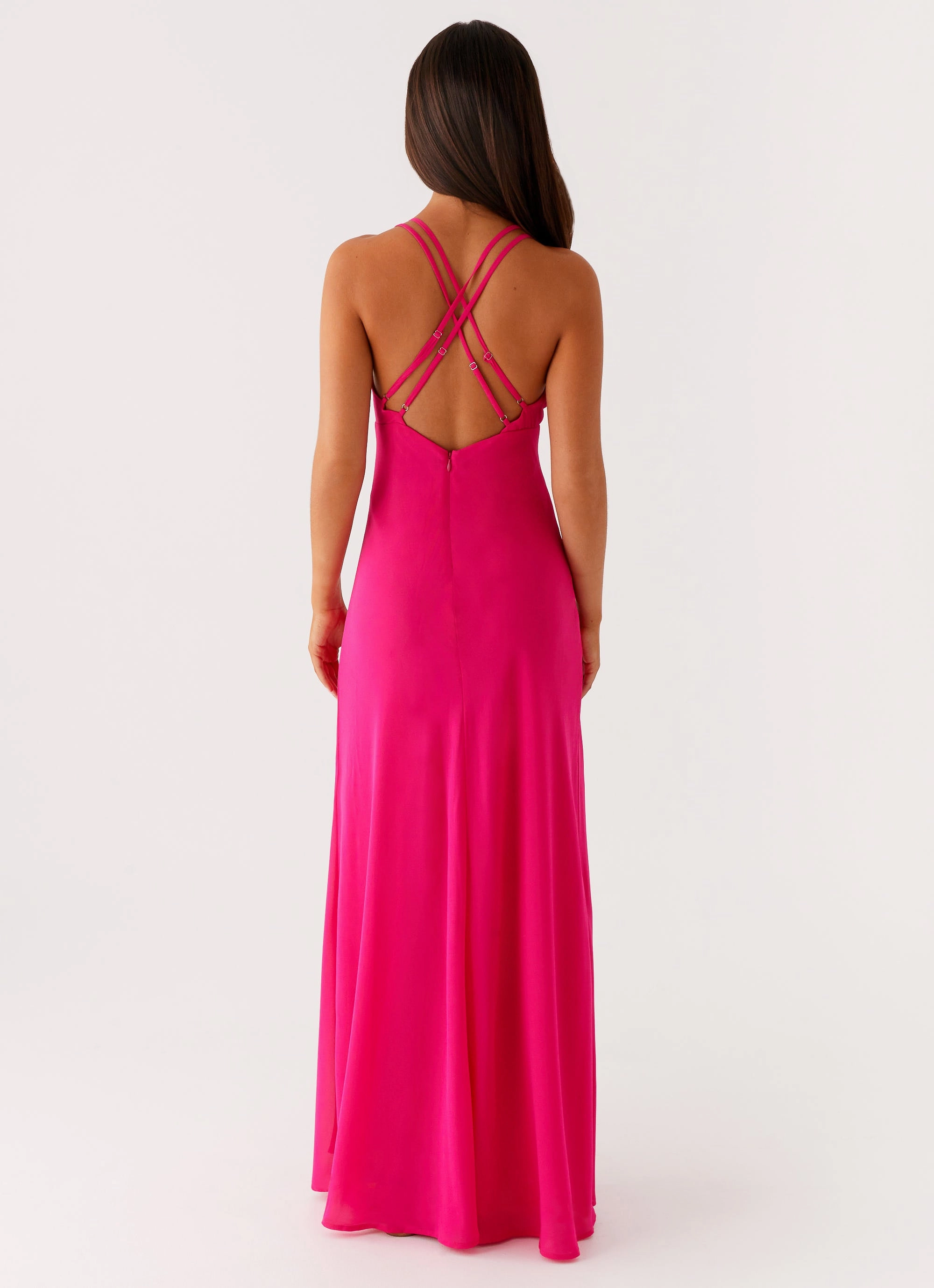 Kacia Maxi Dress - Fuchsia Luxe style