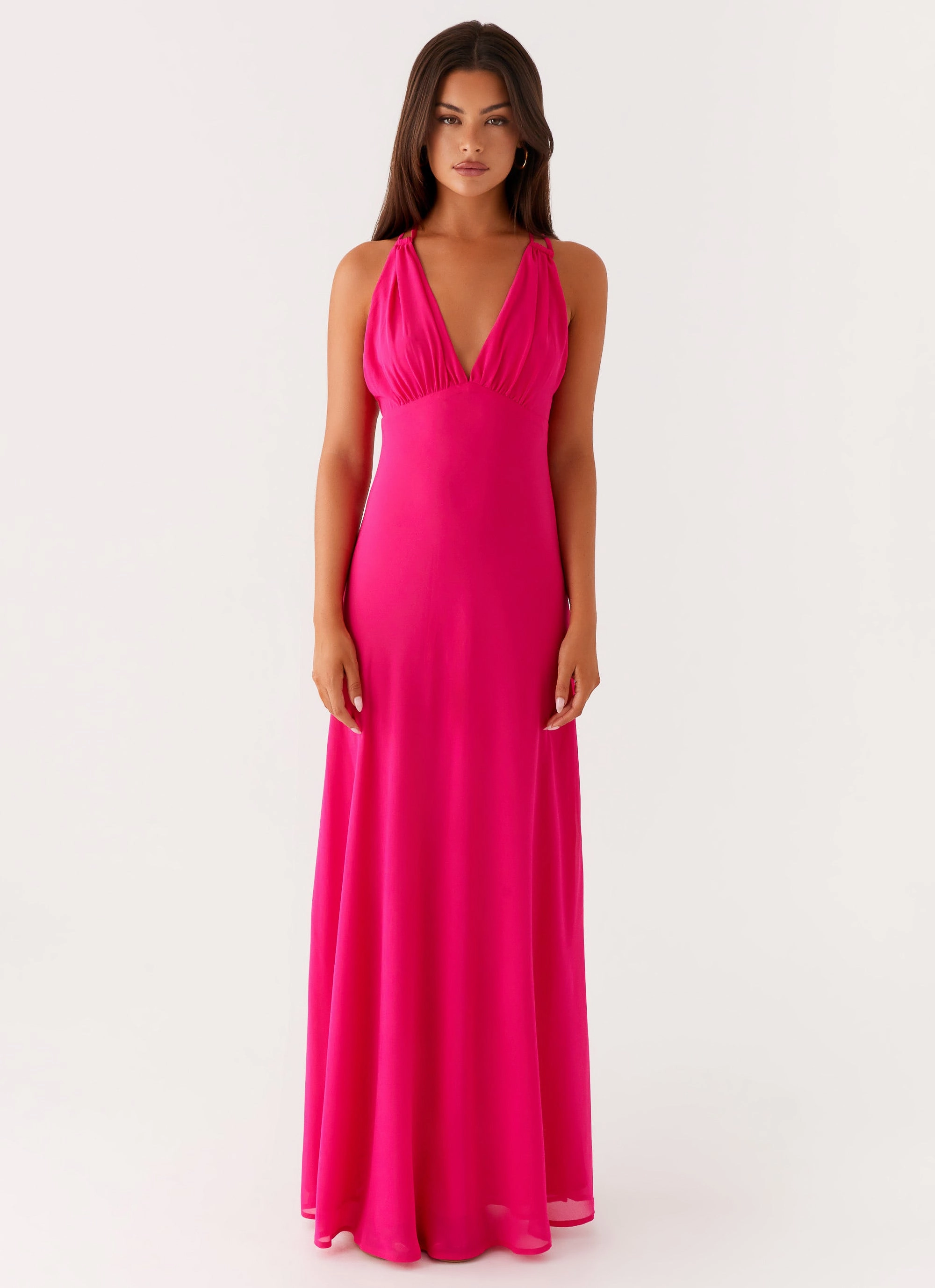 All-day Comfort Sleek Vibe Kacia Maxi Dress - Fuchsia