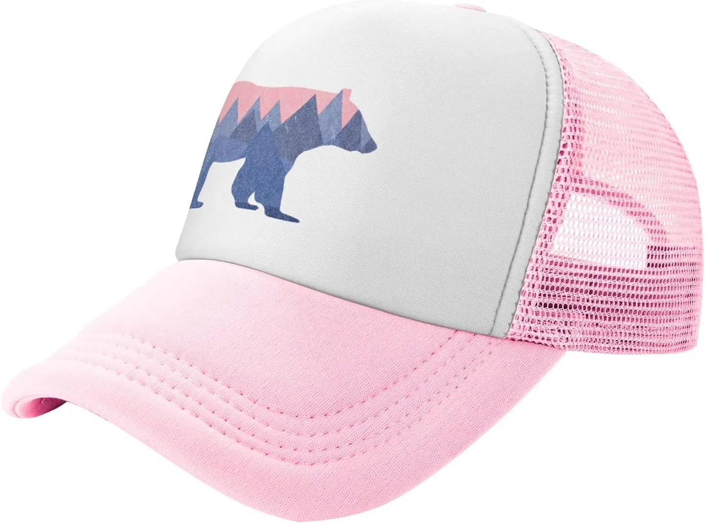 Toddler Trucker Hat, Snapback Bear Mountain Kids Mesh Baseball Cap for Boys and Girls 2-6 Year Old