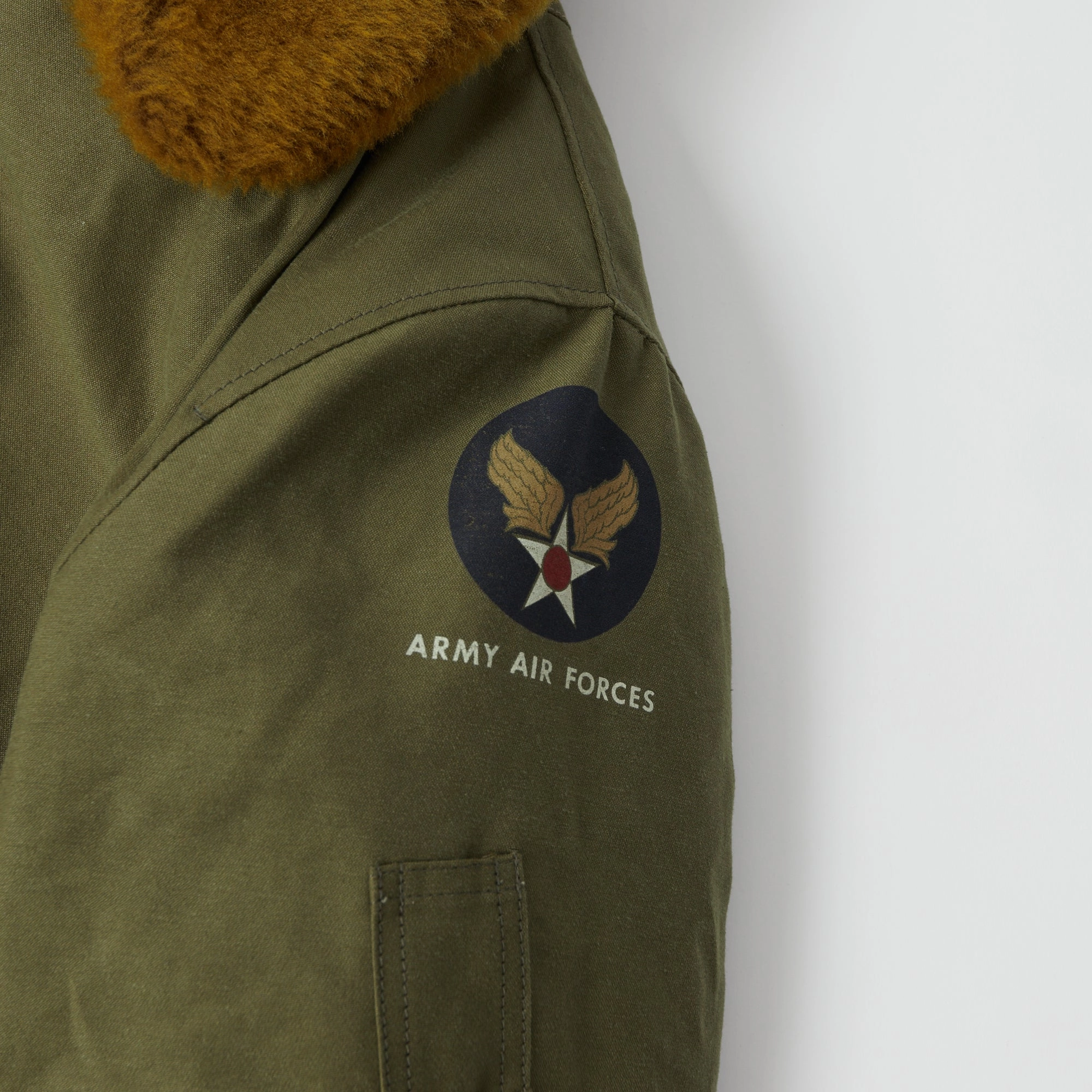 Recycled materials Rain Guard TOYS McCOY 'Type B-15' Flight Jacket - Olive