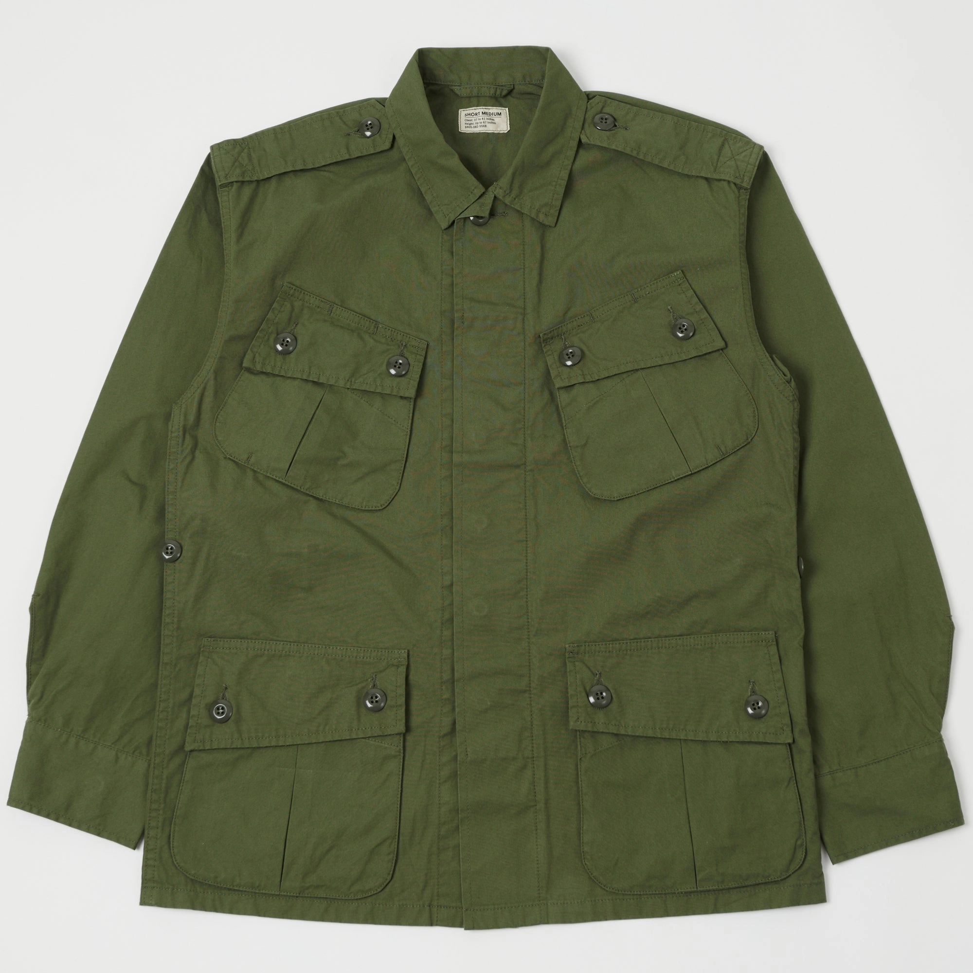 TOYS McCOY Jungle Fatigue Tropical Jacket - Olive Eco Friendly Recycled Material Simple Detail