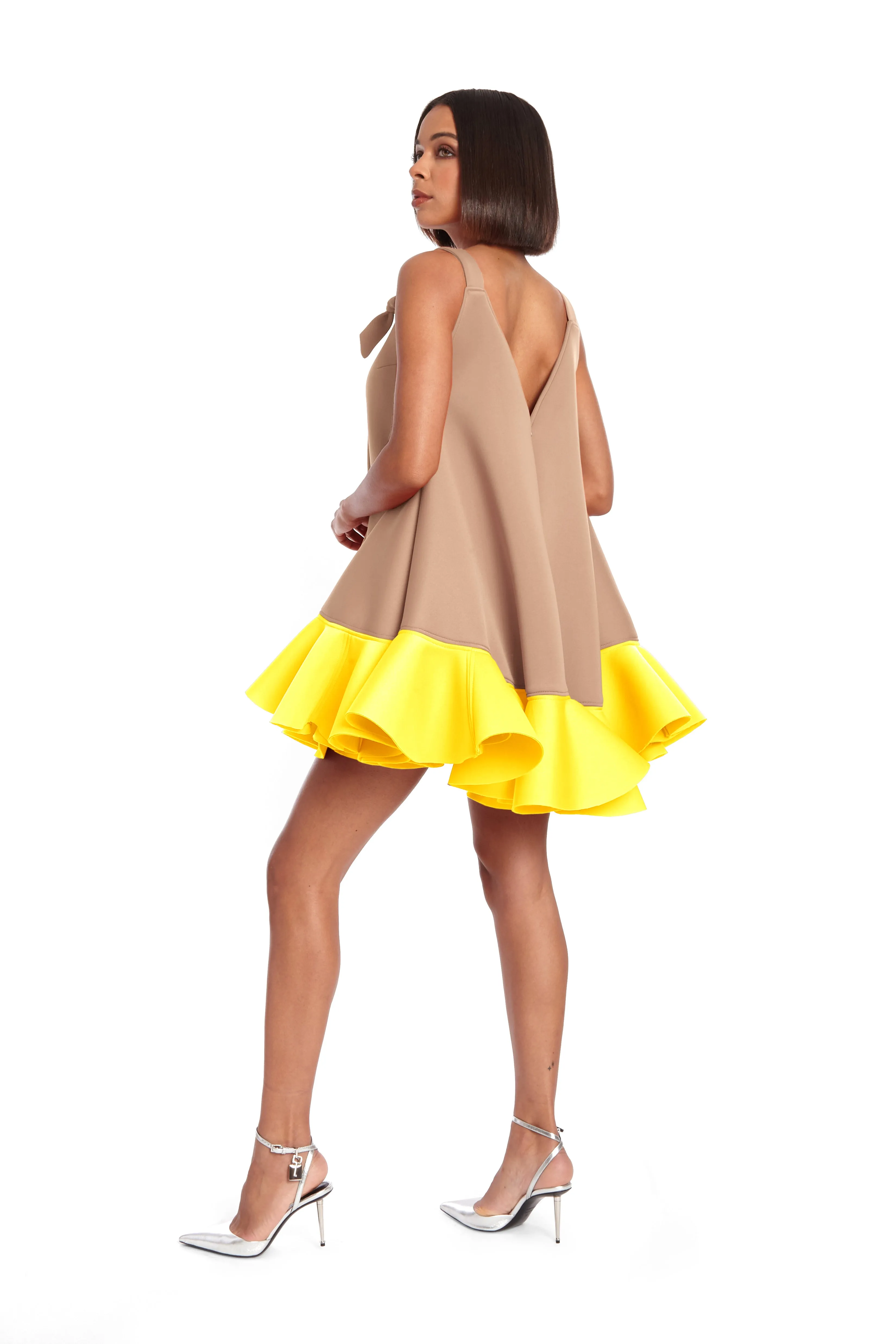 Kimono-Sleeve Ava Dress Caf??