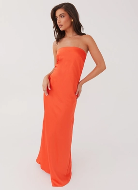 Chantelle Strapless Maxi Dress - Sunset Sharp Profile