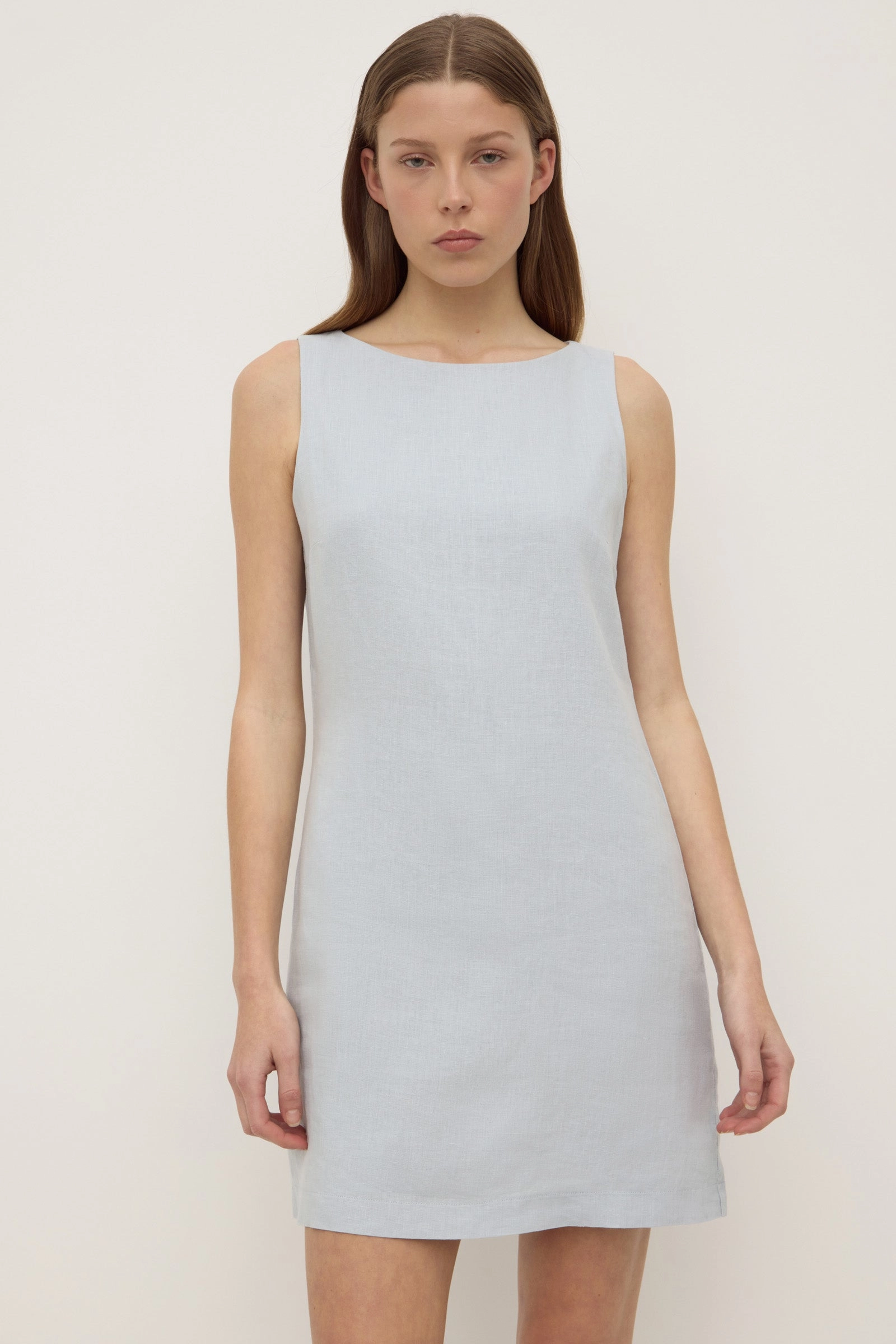 Nadine Linen Mini Dress Elegant Cut