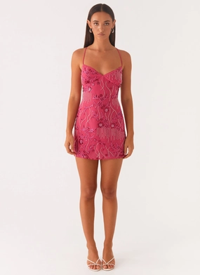Vietta Sequin Cami Mini Dress - Fuchsia Timeless Appeal