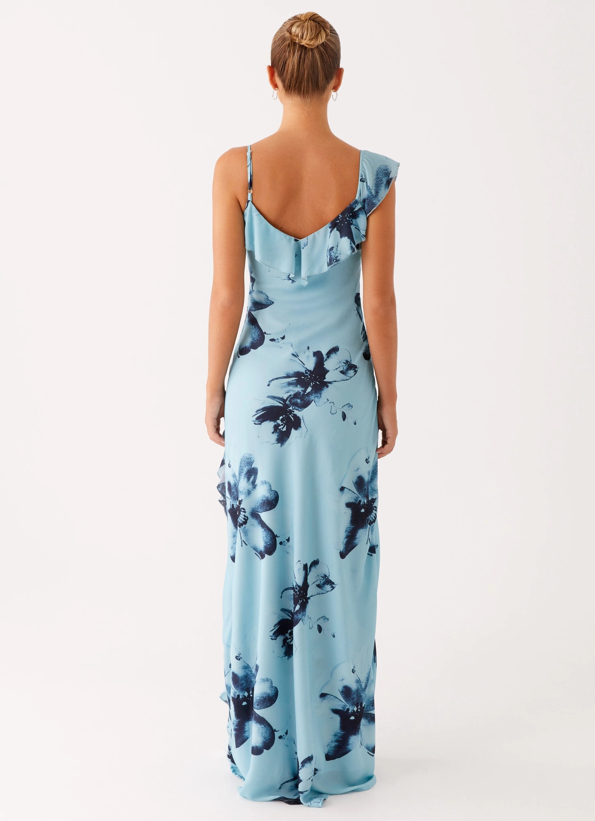 Goldsmith Maxi Dress - Blue Black Floral Elegant Everyday