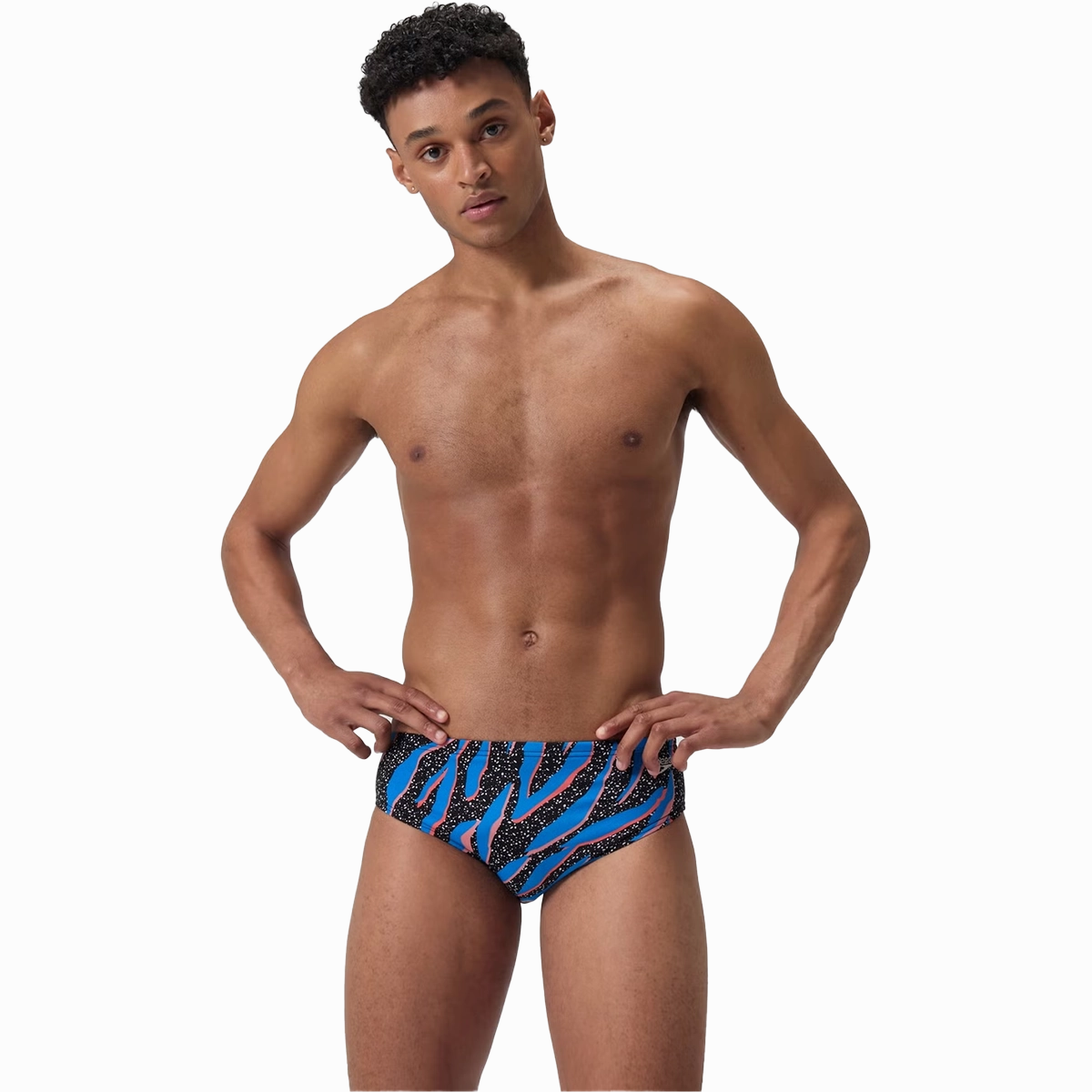 Men's Printed One Brief Vacation Swimwear