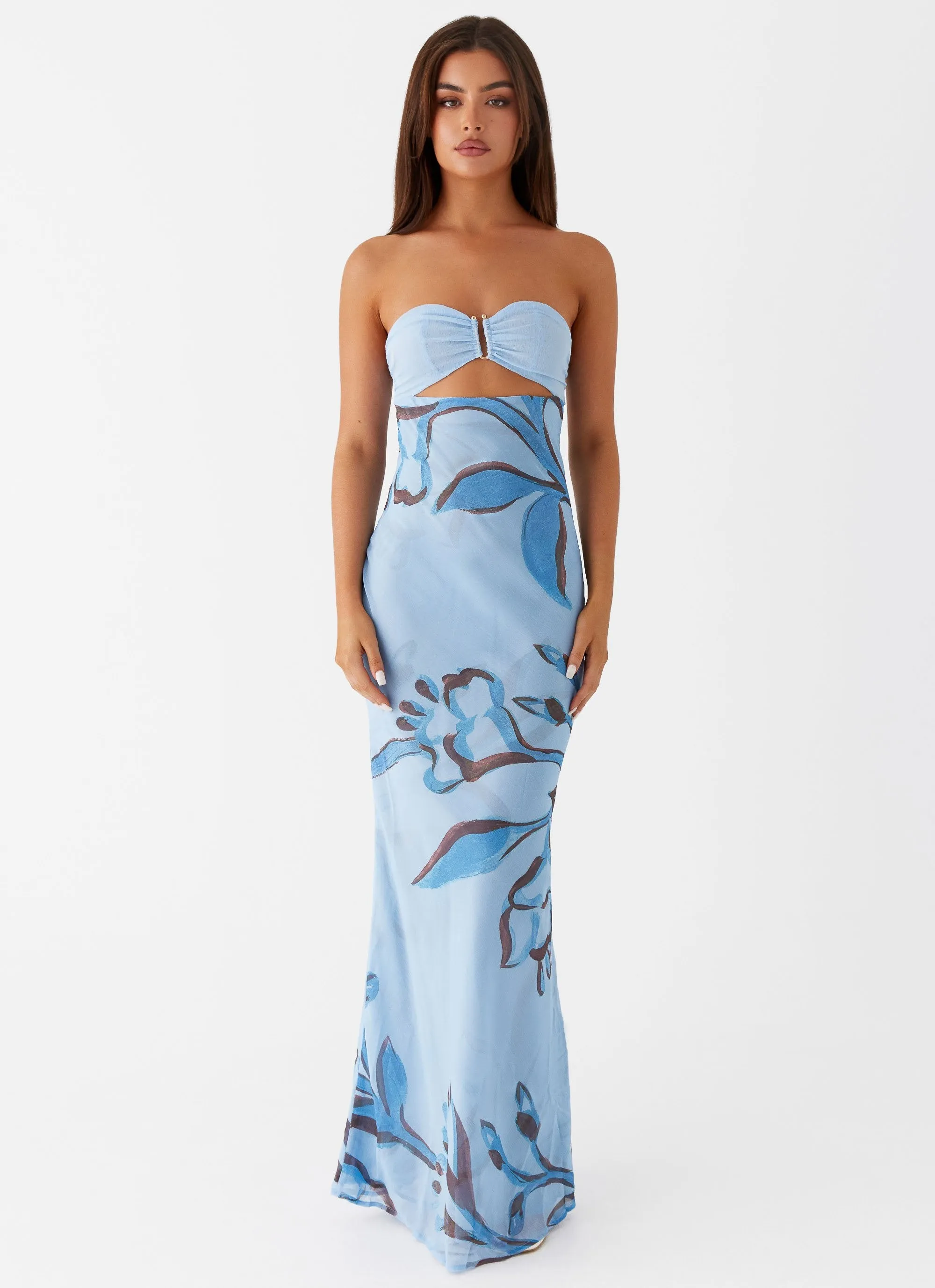 Practical Choice Tropicana Maxi Dress - Blue Floral