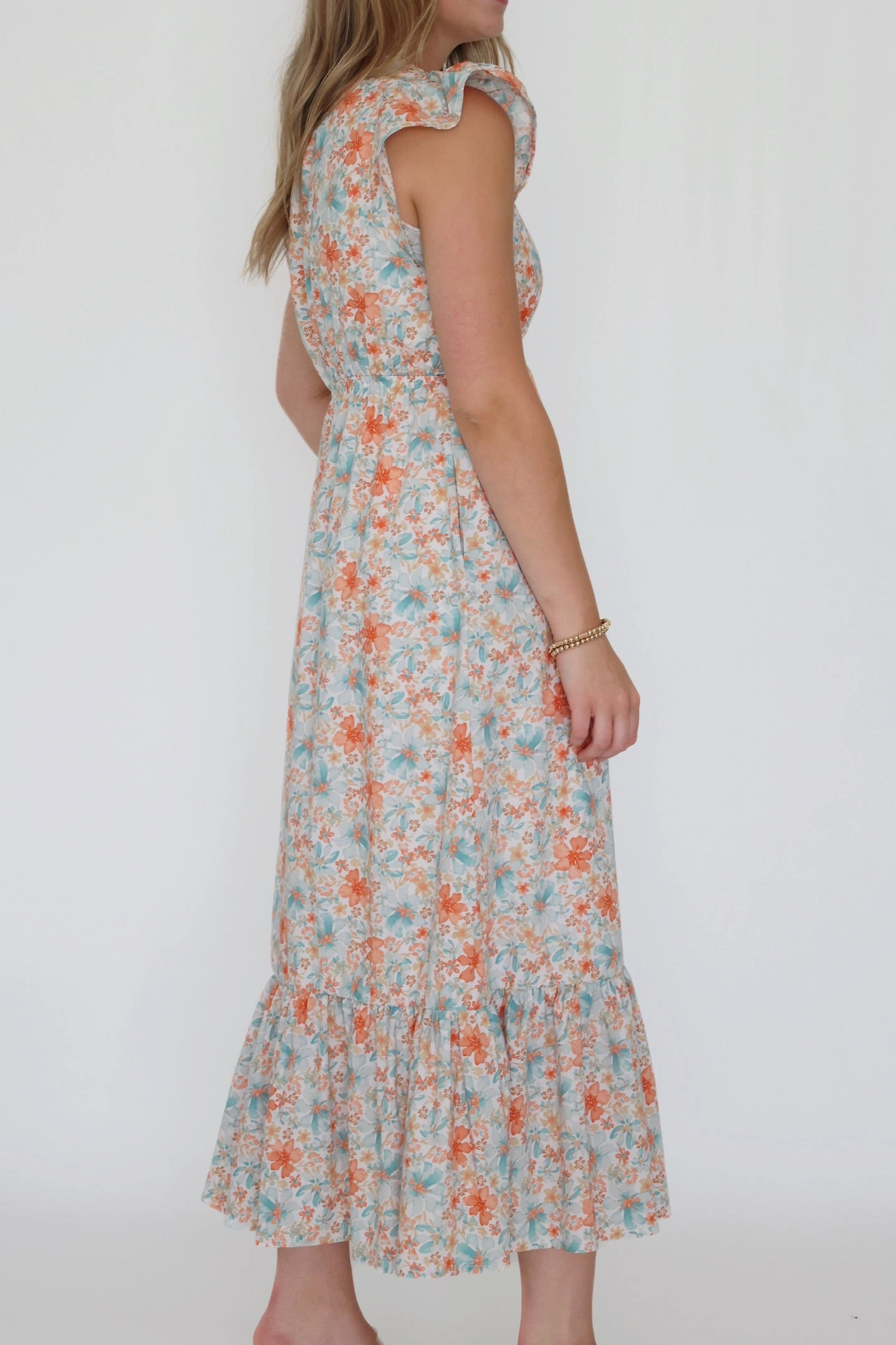 Water Color Midi Dress (FINAL SALE) AntiPillingSurface Formal Blouse