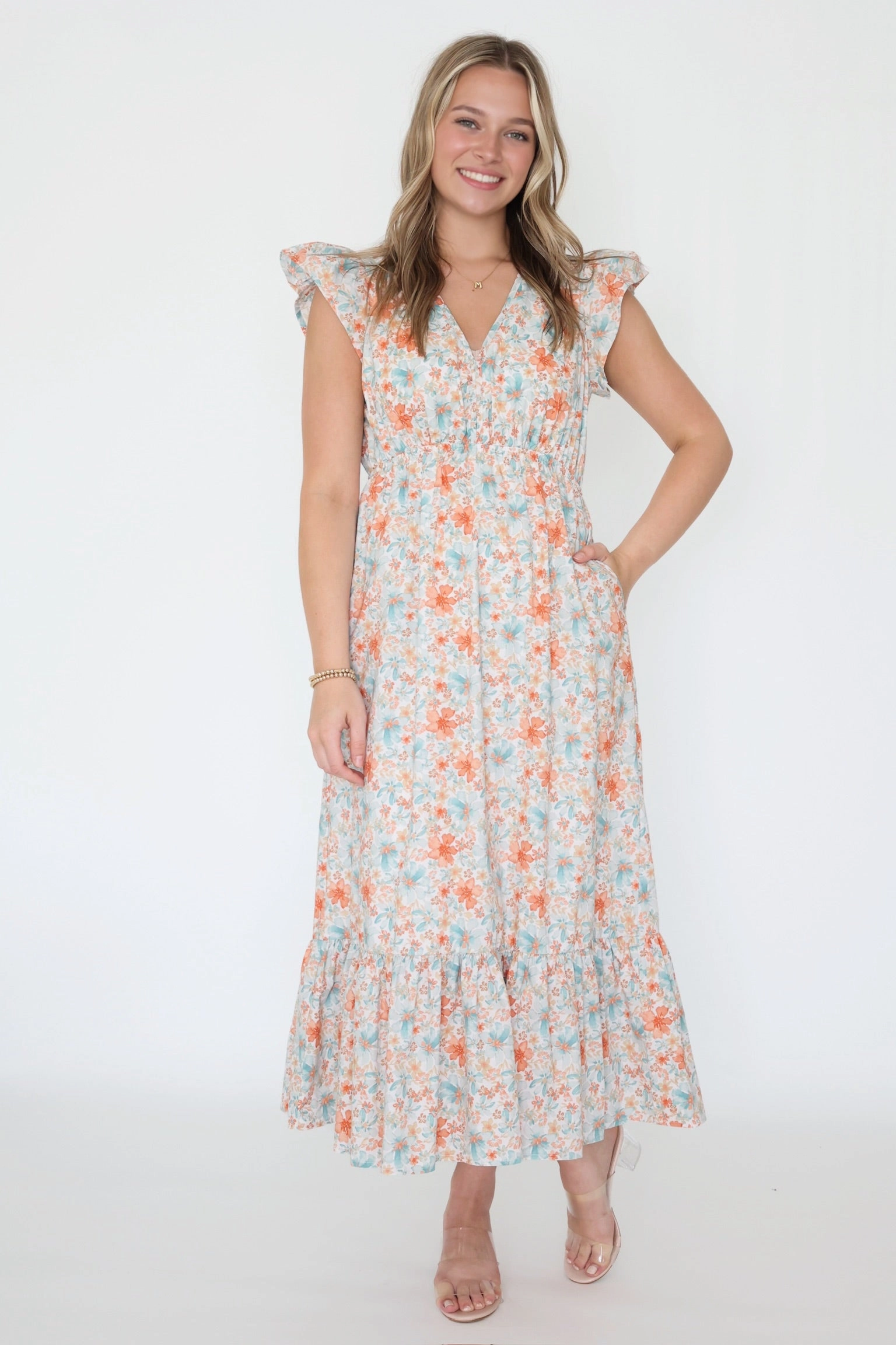 Water Color Midi Dress (FINAL SALE) Fashionable Style