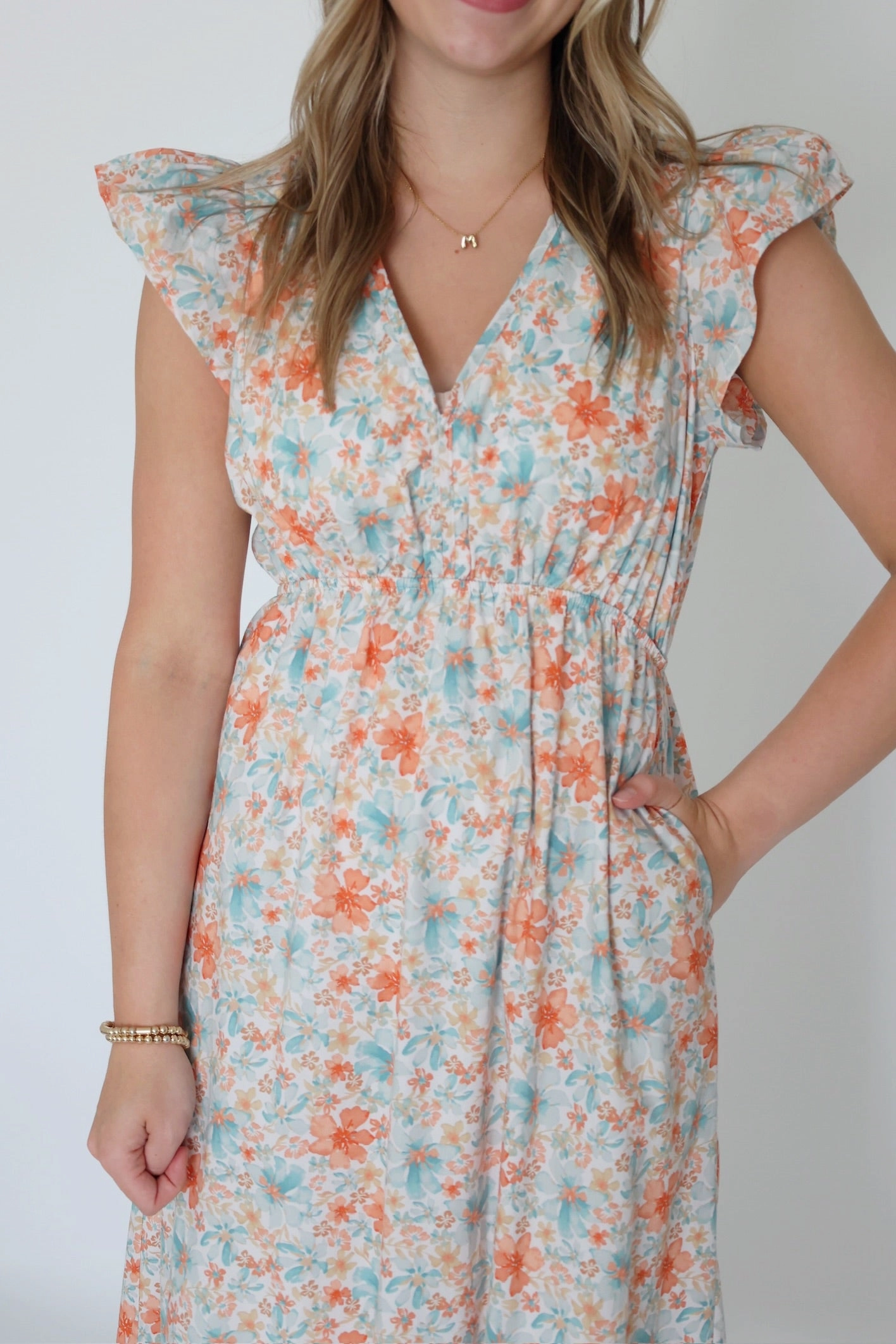 Water Color Midi Dress (FINAL SALE) Ventilated Back Panels Summer Polo