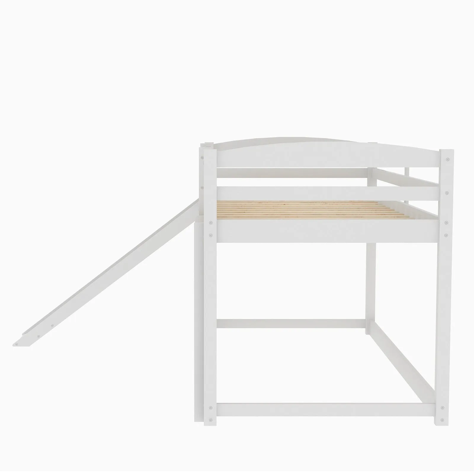 Twin Bunk Bed with Convertible Slide and Ladder