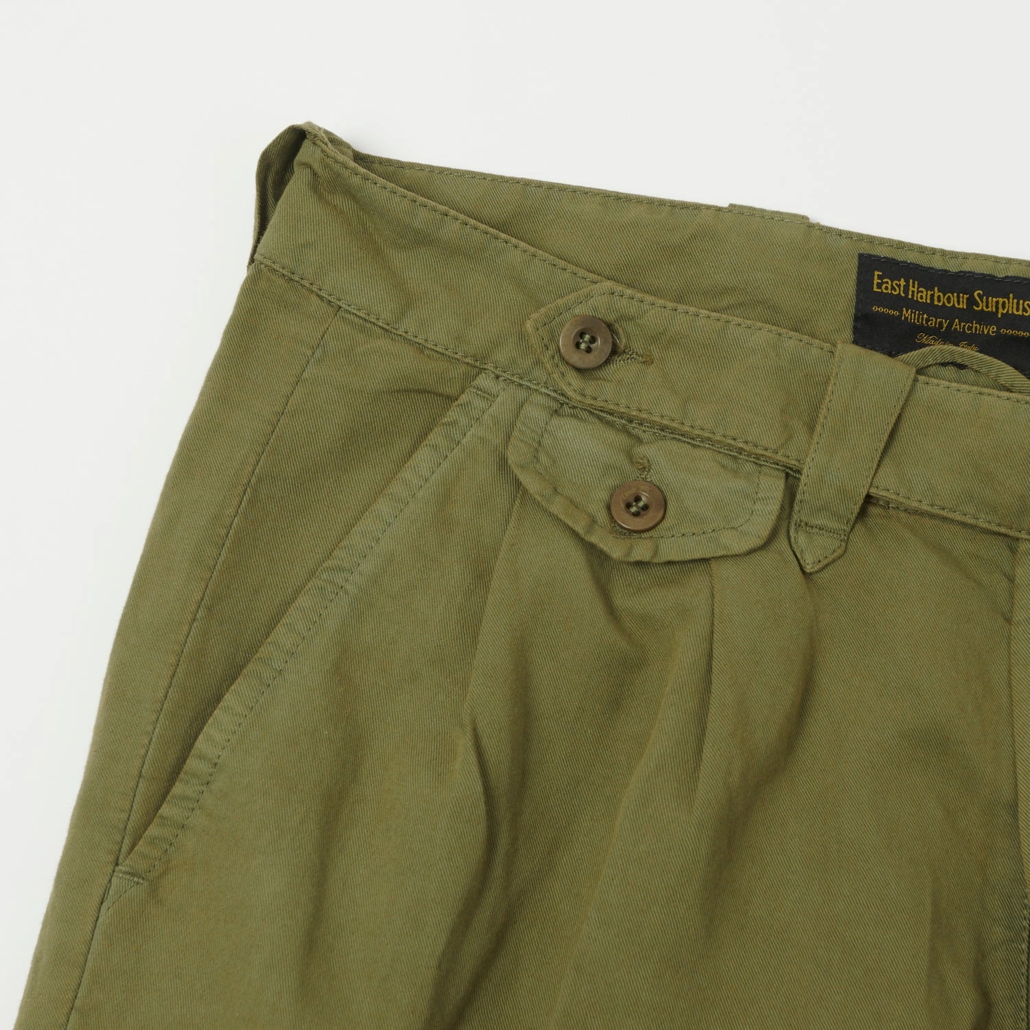 East Harbour Surplus 'Sacks 394' Trouser - Green Fitted Design Soft Fabric
