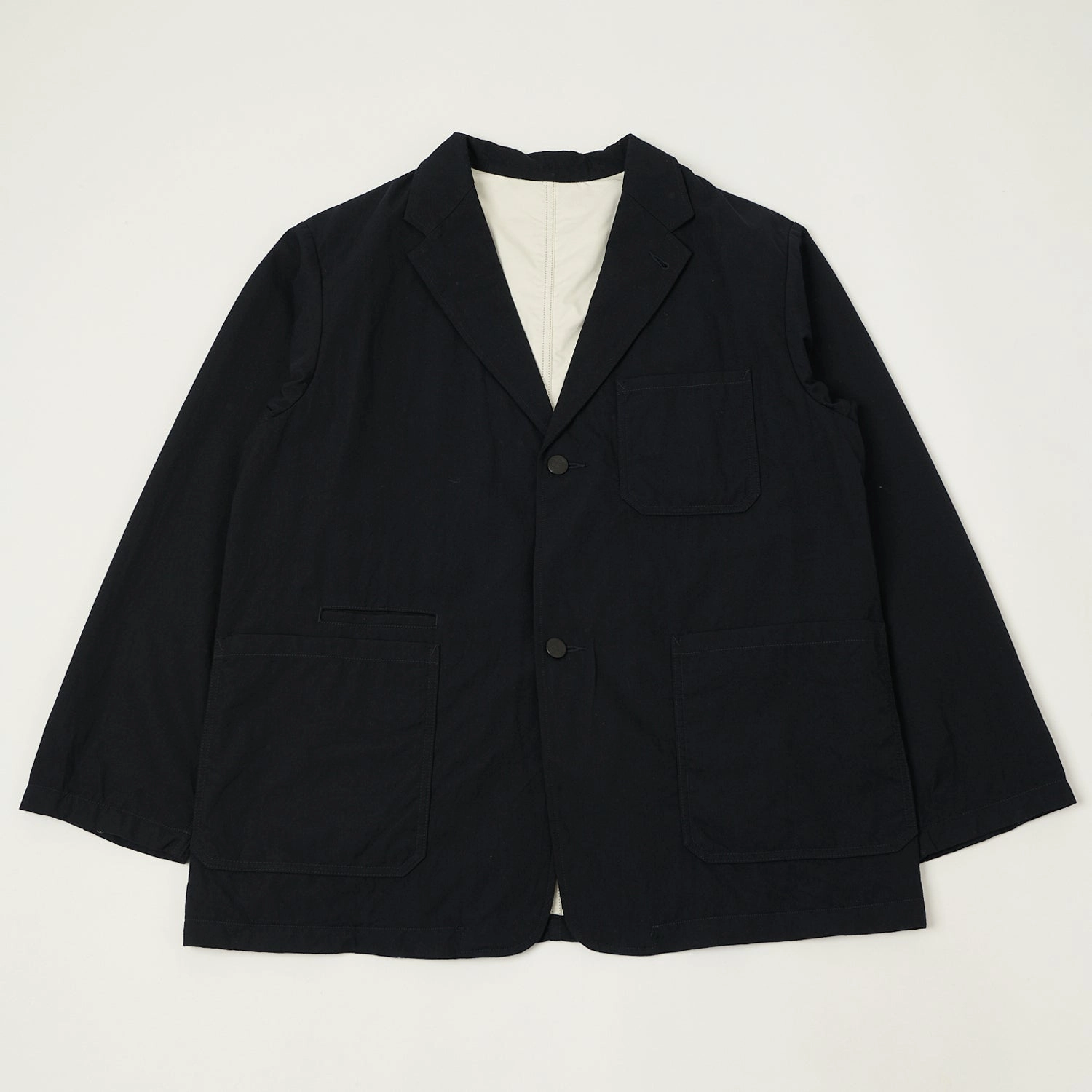 Rubberized Trims Nanamica Wool Gabardine Club Jacket - Dark Navy