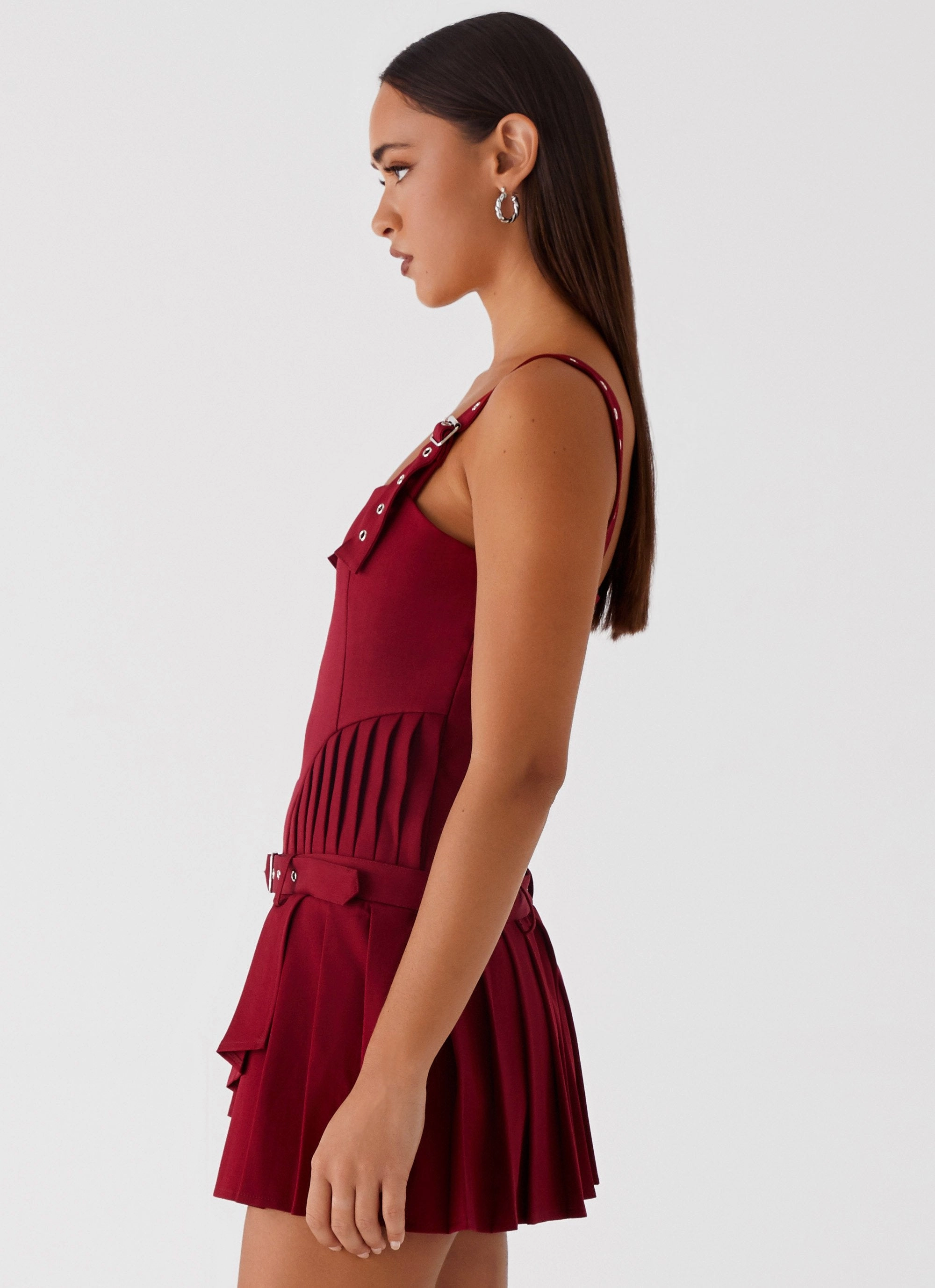 Daily Chic Event Favorite Uma Mini Dress - Cherry Red