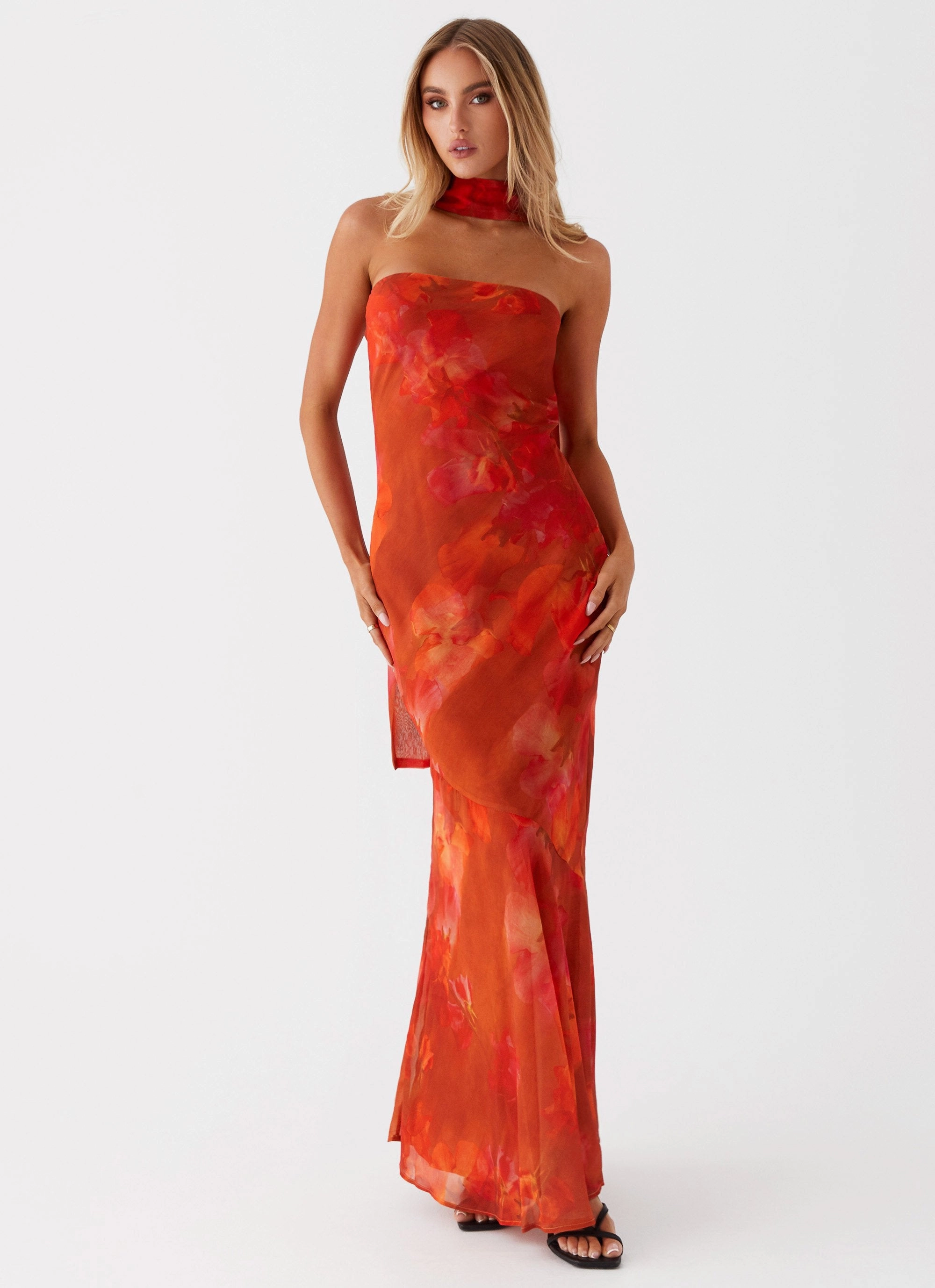 Under The Pagoda Maxi Dress - Amber Tulle Flow