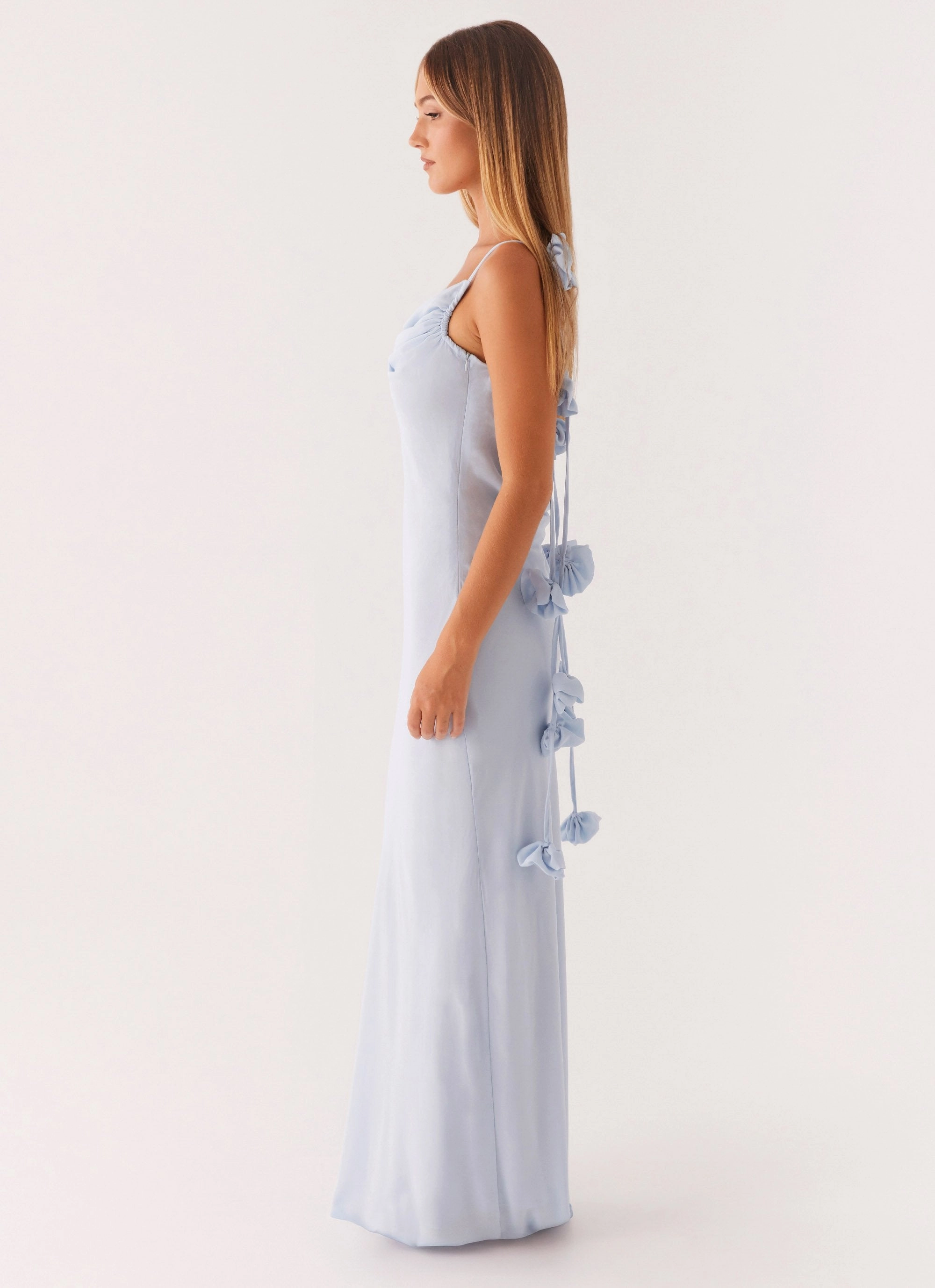 Dreamy Presence Simona Maxi Dress - Pastel Blue