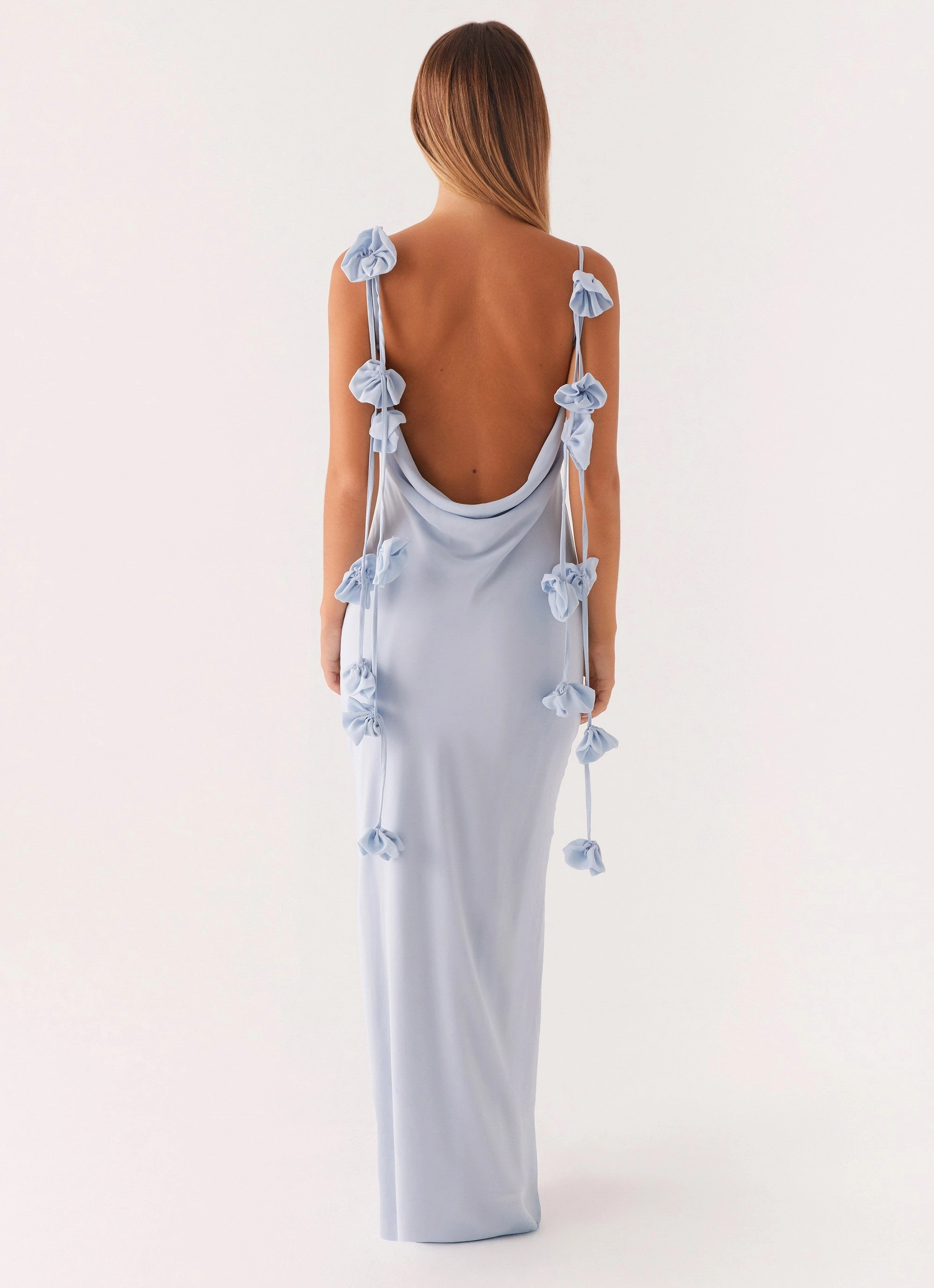 effortless grace Simona Maxi Dress - Pastel Blue
