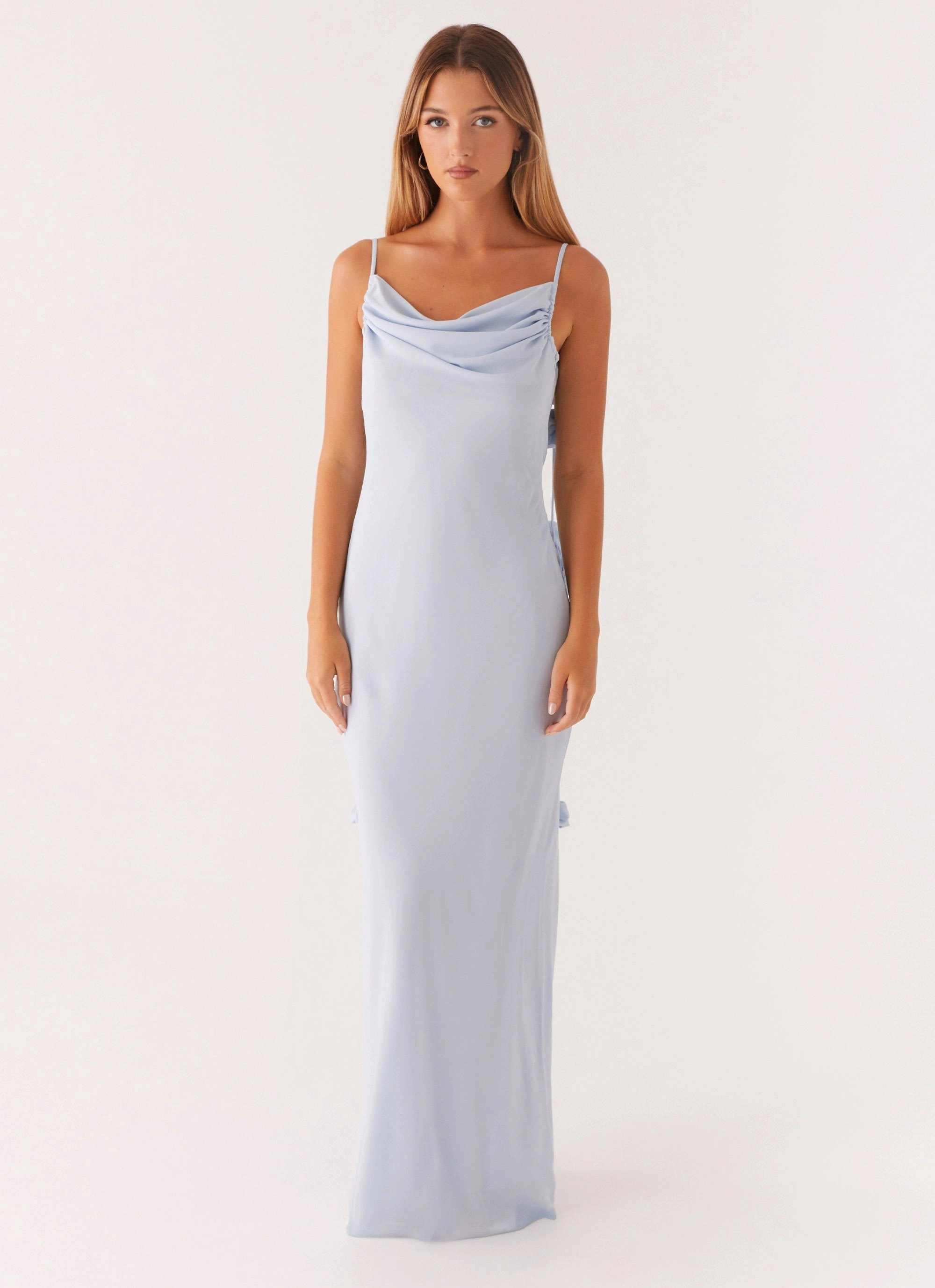 Simona Maxi Dress - Pastel Blue Street Edge