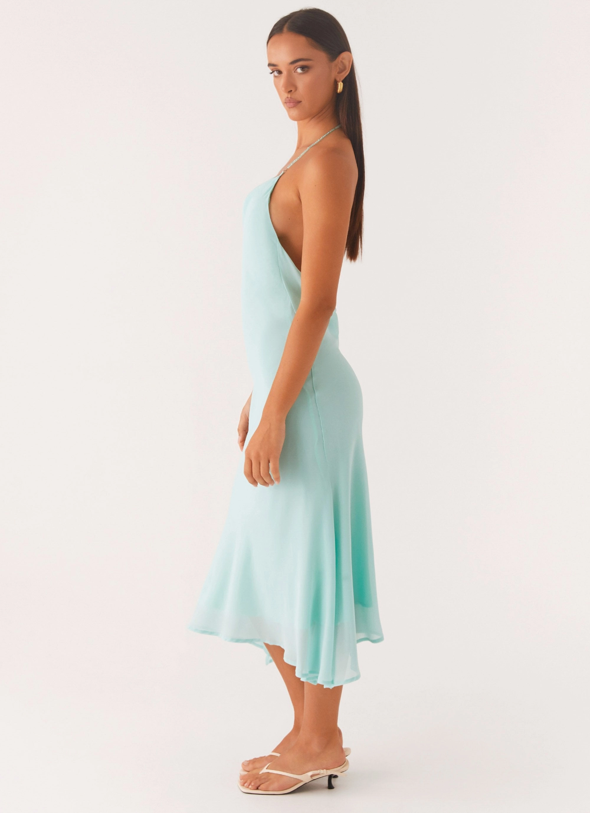 Deep Dive Midi Dress - Pale Blue Radiant Mood