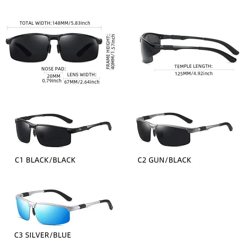 Unisex Cycling Pro Metal Polarized Sunglasses