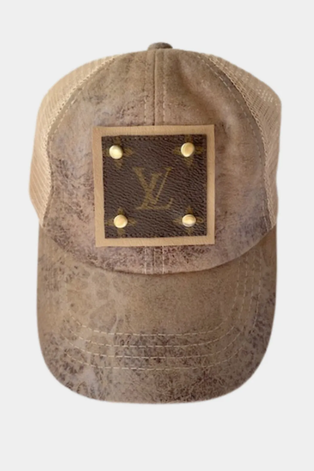 Up-Cycled Textured Suede Baseball Cap