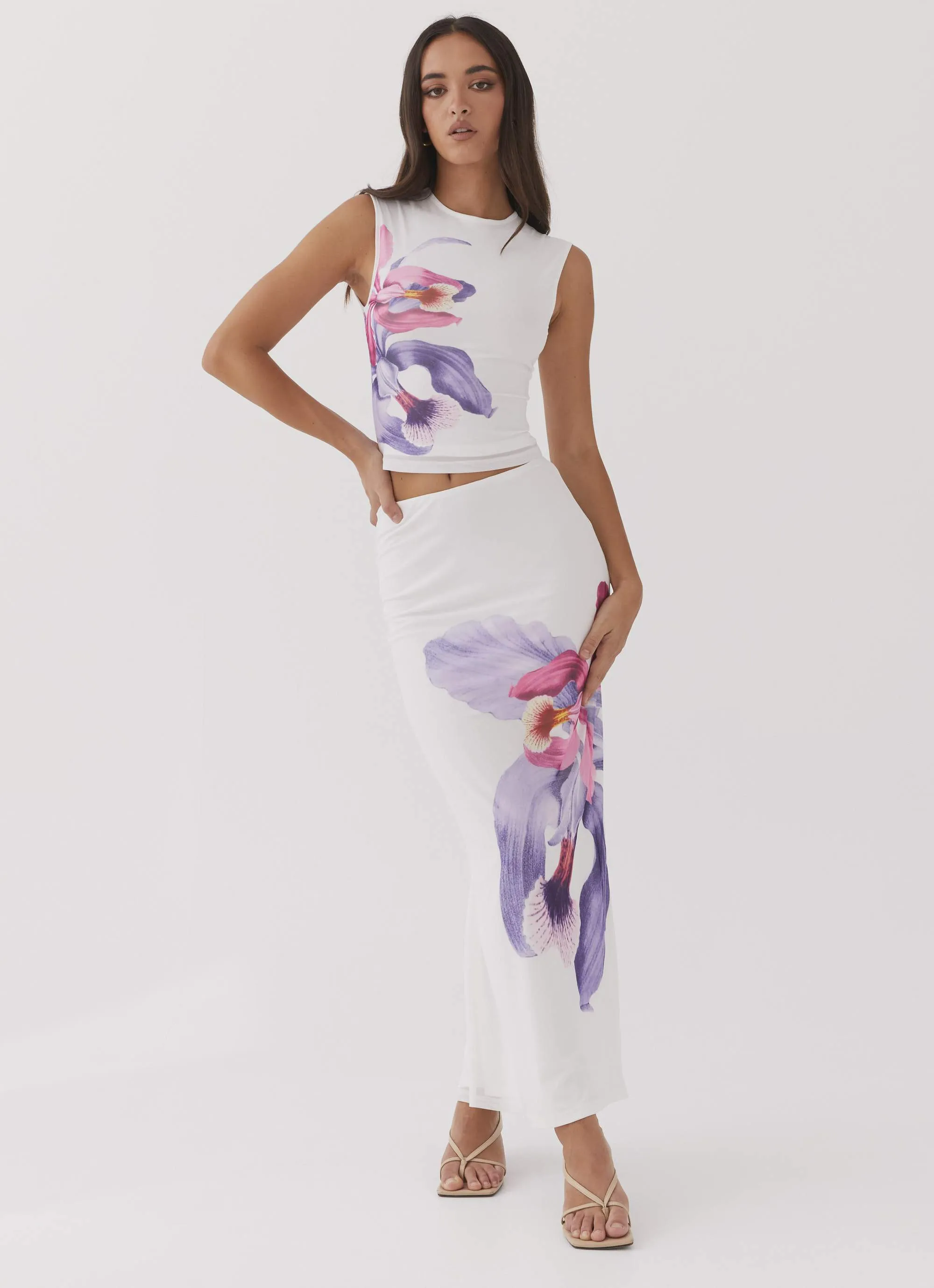 Waiting For Dawn Mesh Top - White UV Protective Coating WrinkleFree Weaving