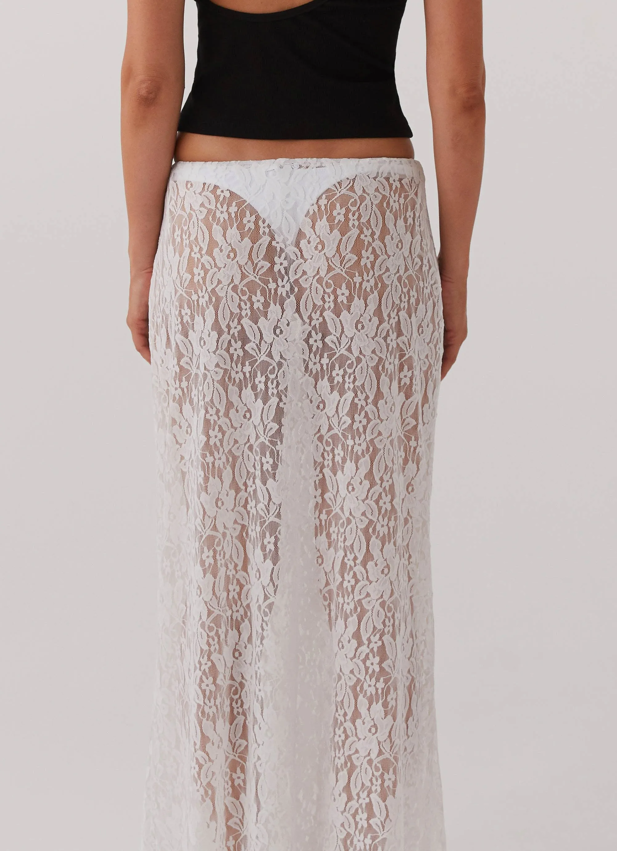 Daily Mood Daily Fashion Sugar Sweet Lace Maxi Skirt - White
